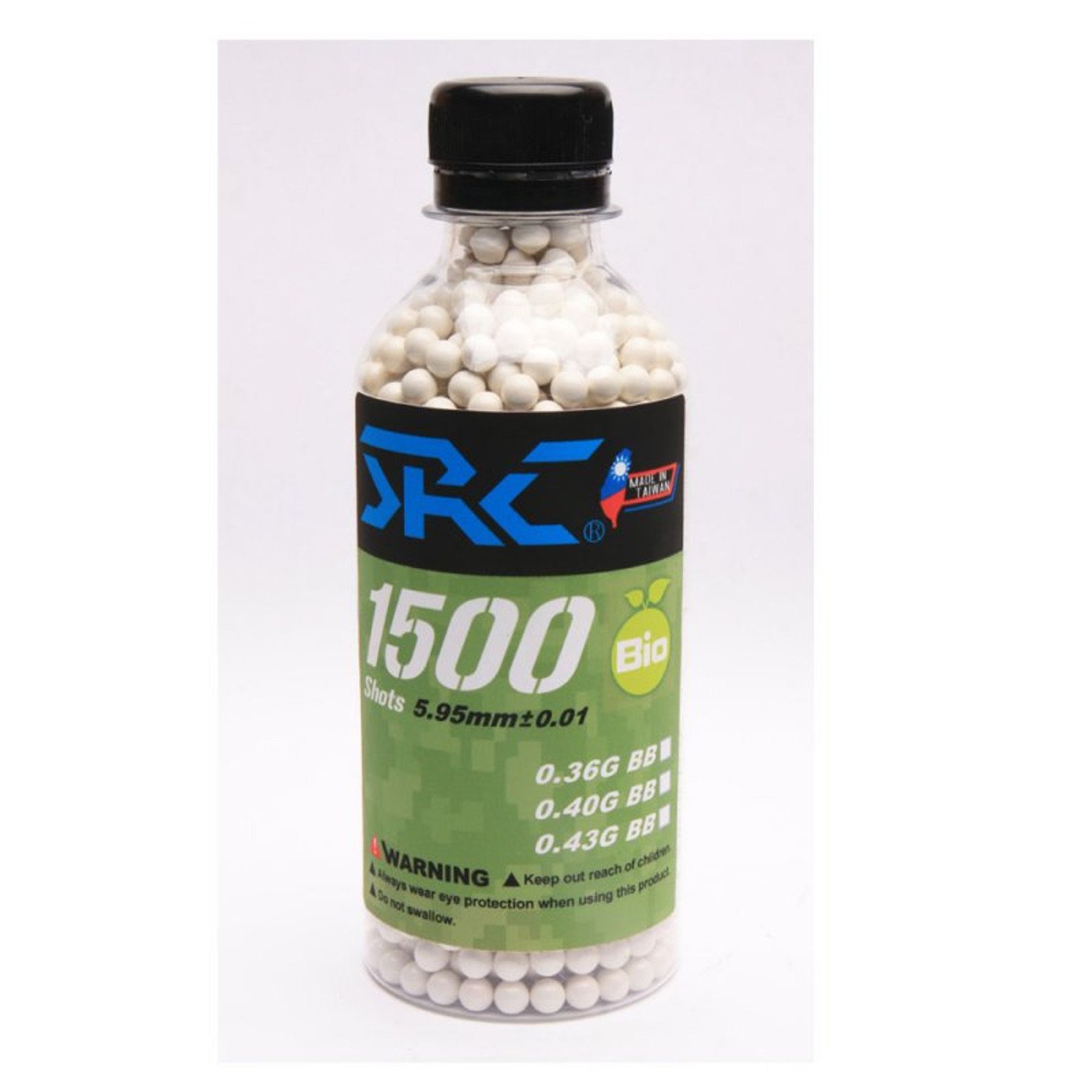 SRC Biodegradable Airsoft BB 0.36g 1500R Bottle