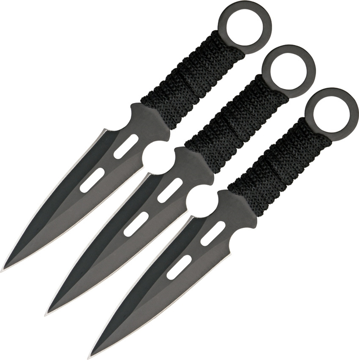 Three Piece Throwing Knife Set Wrapped Handle