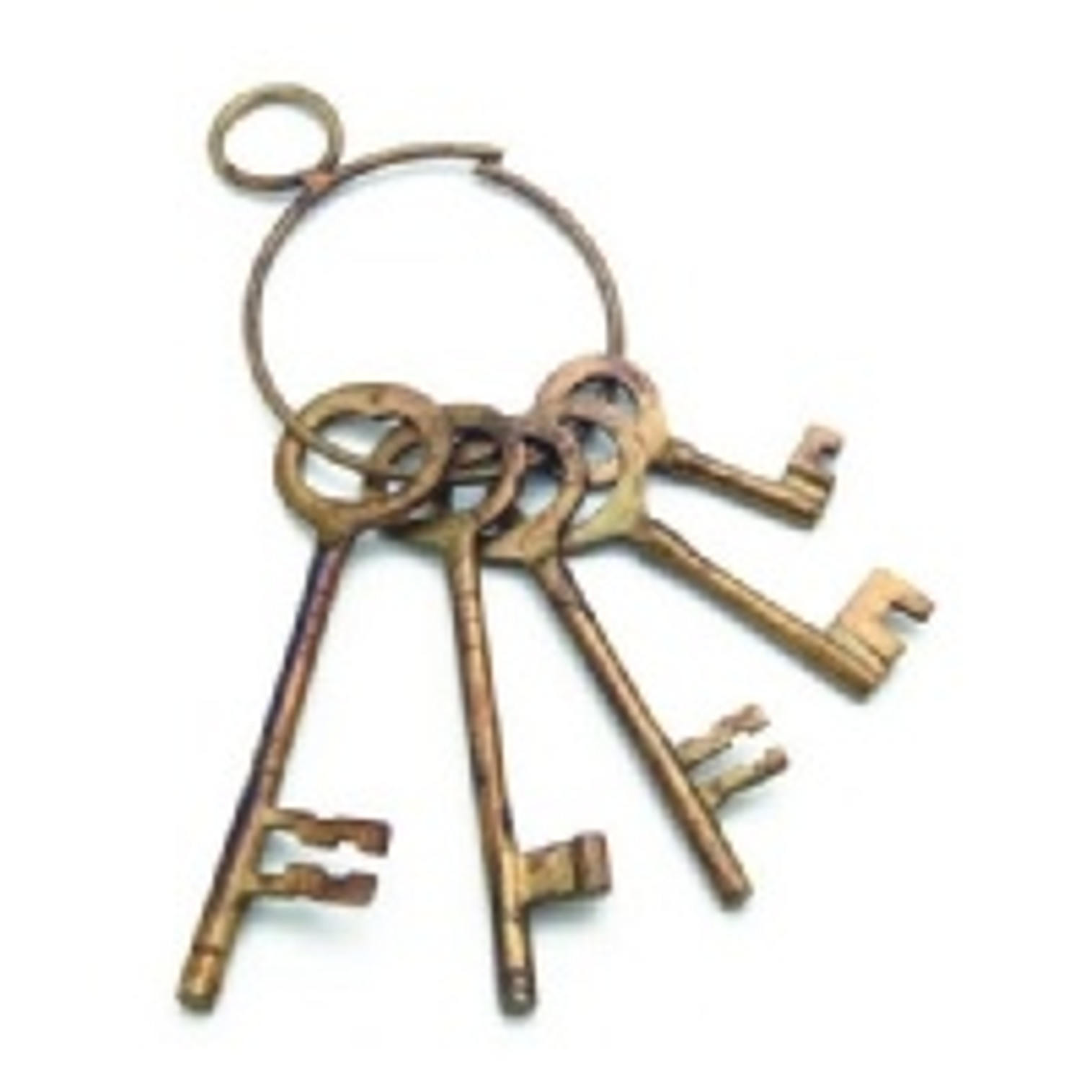 Western Jailer's Keys - Brass