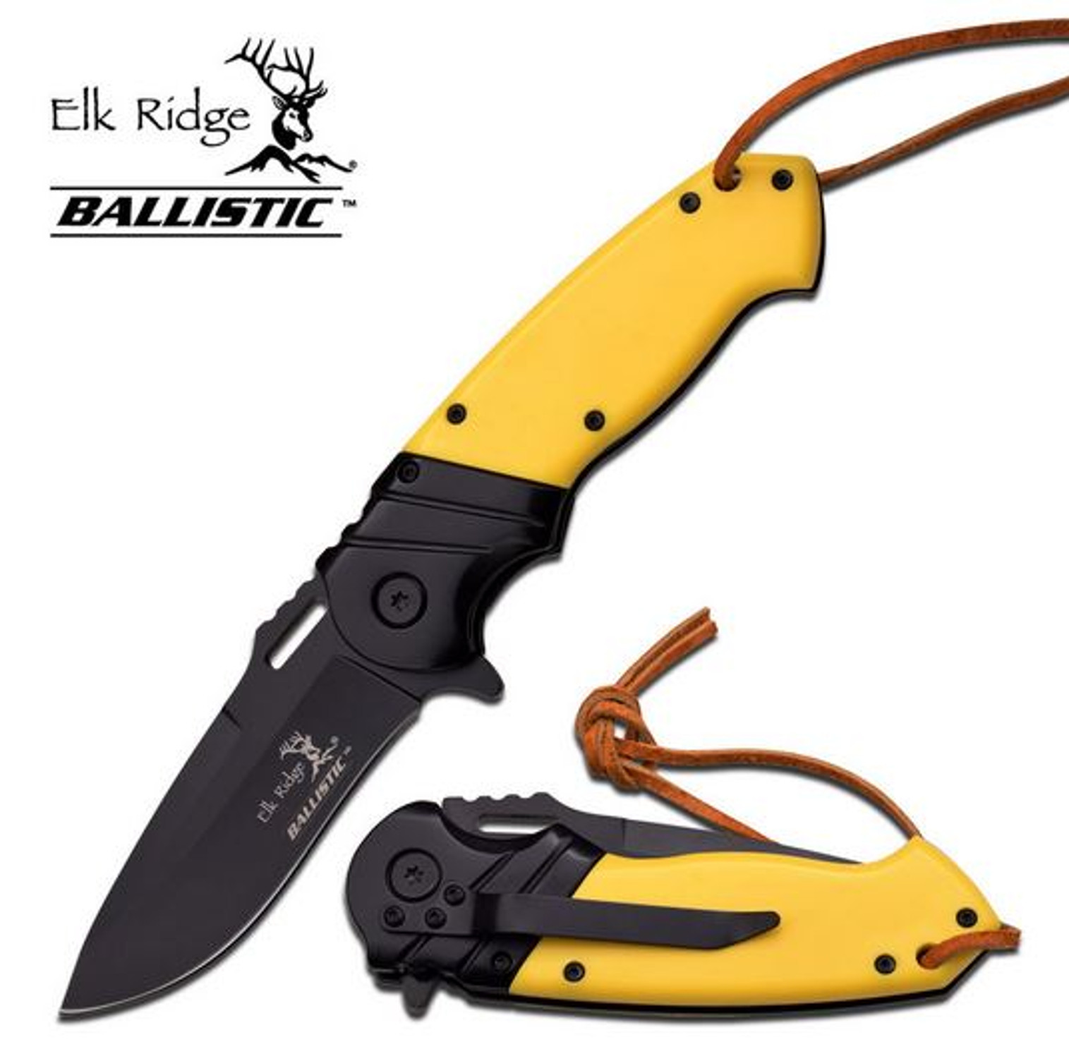 Elk Ridge ERA003BY Yellow Handle Assisted Open