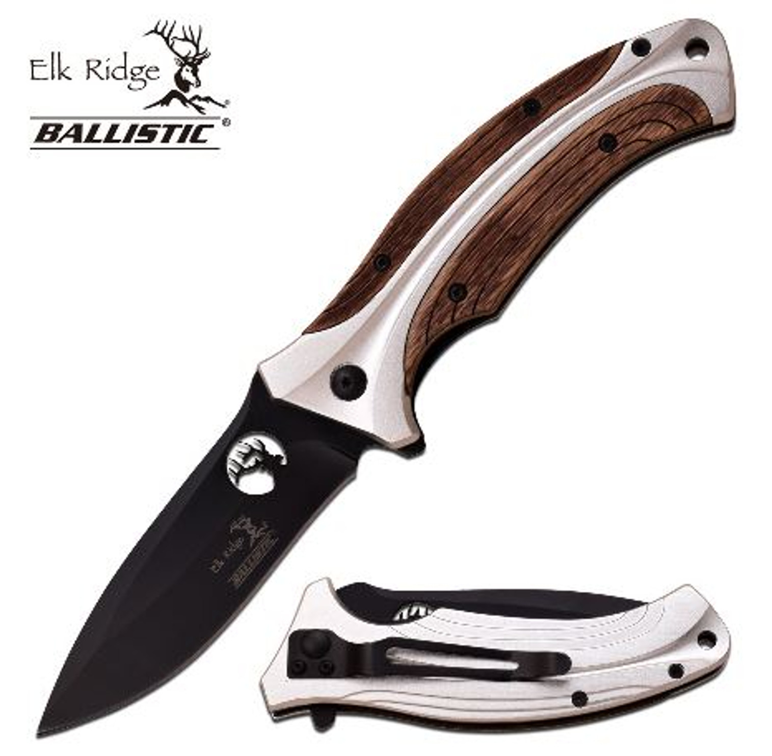 Elk Ridge ERA155WT Folding Knife Assisted Opening