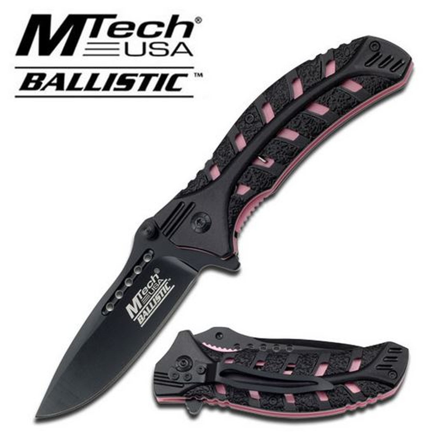 MTech A827PK Ballistic Leaf Pink Plain Edge