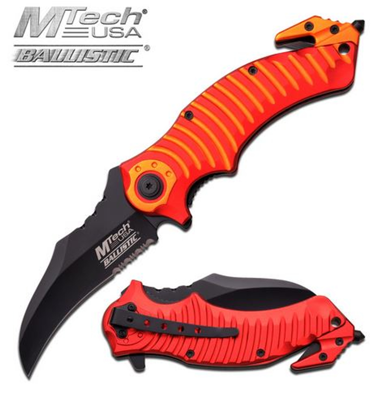 MTech A884RO Red Orange Assisted Open
