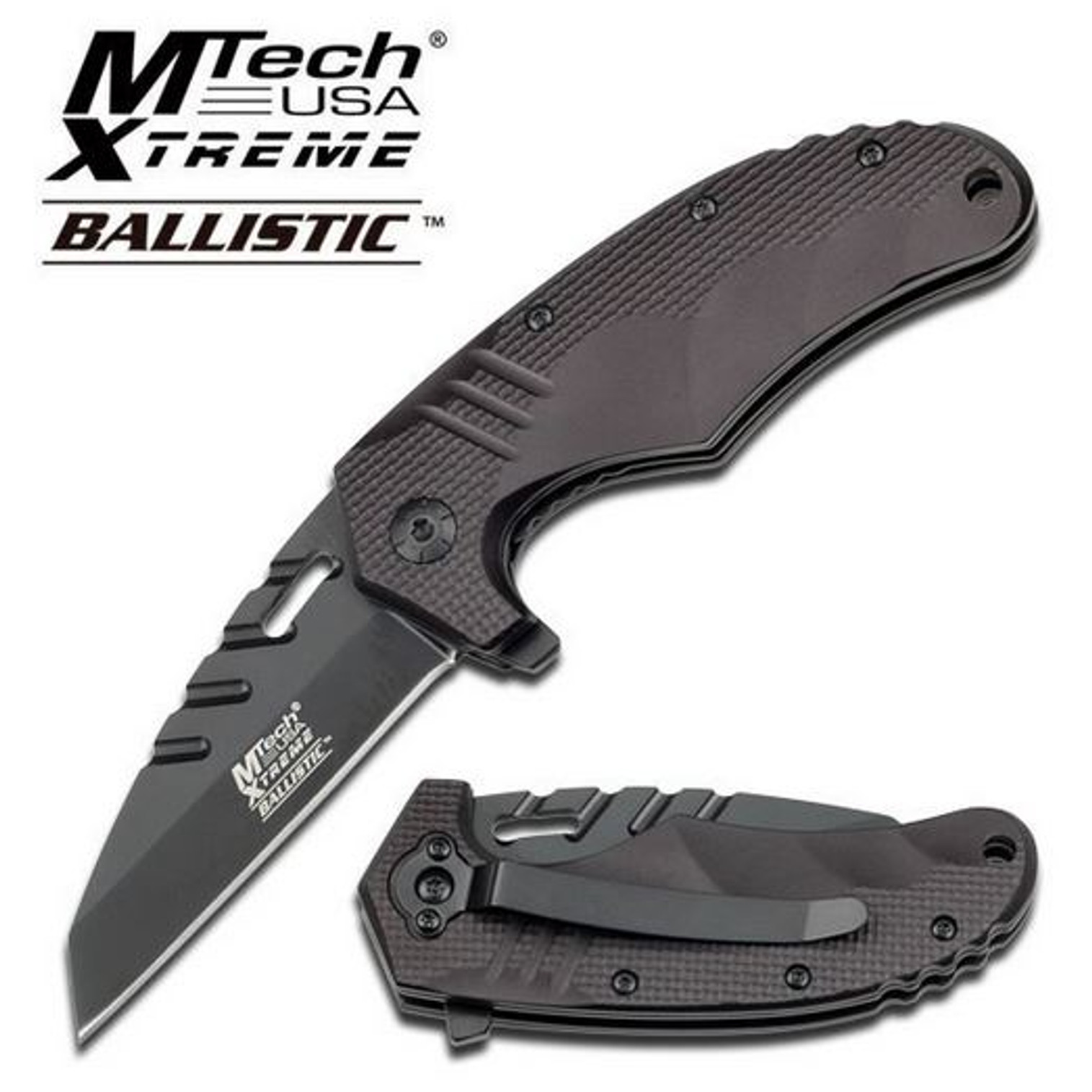 MTech Xtreme A804BP Wide Wharncliffe Assisted Black
