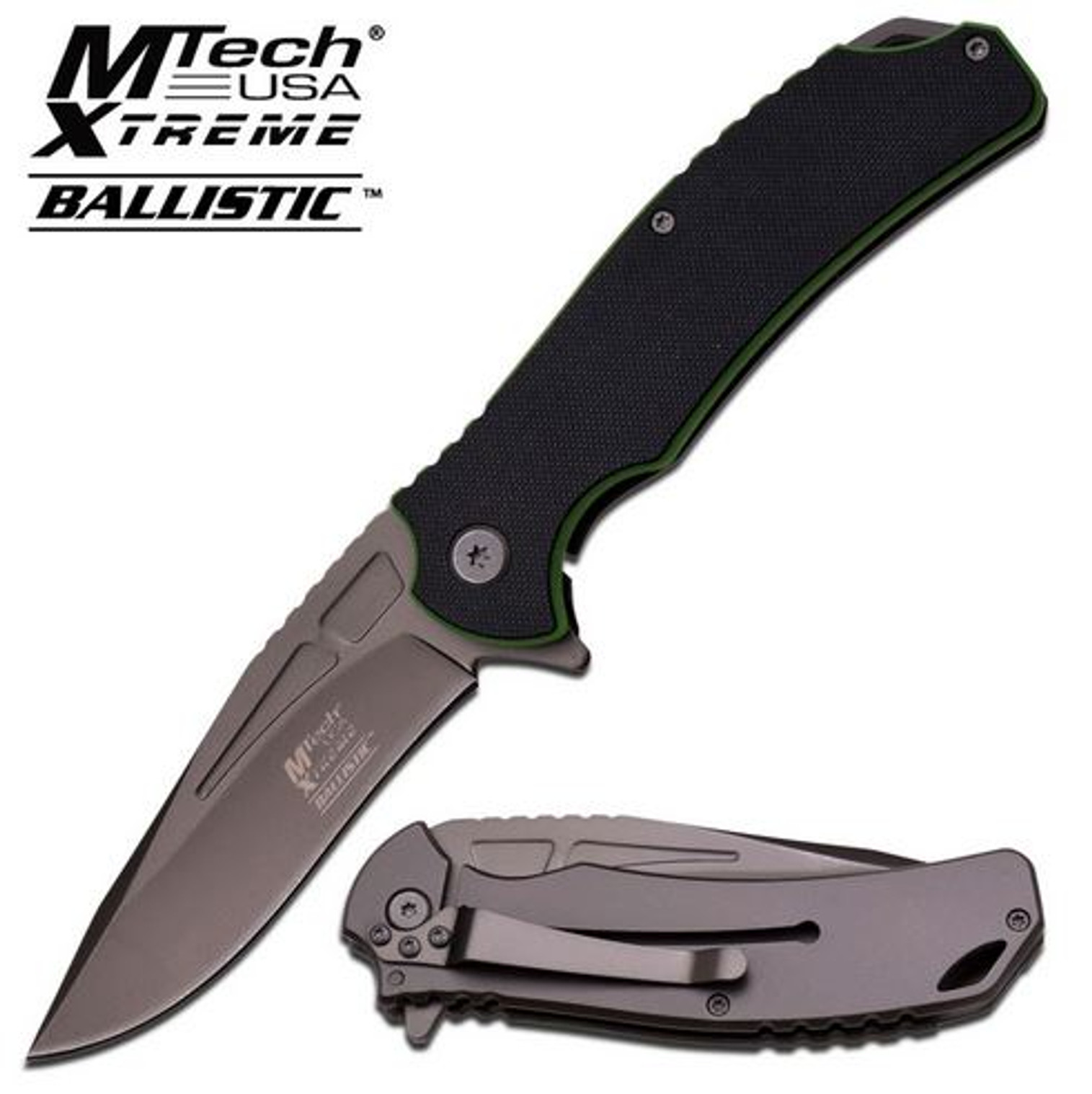 Mtech Xtreme A834BGP Assisted Open Flipper Green