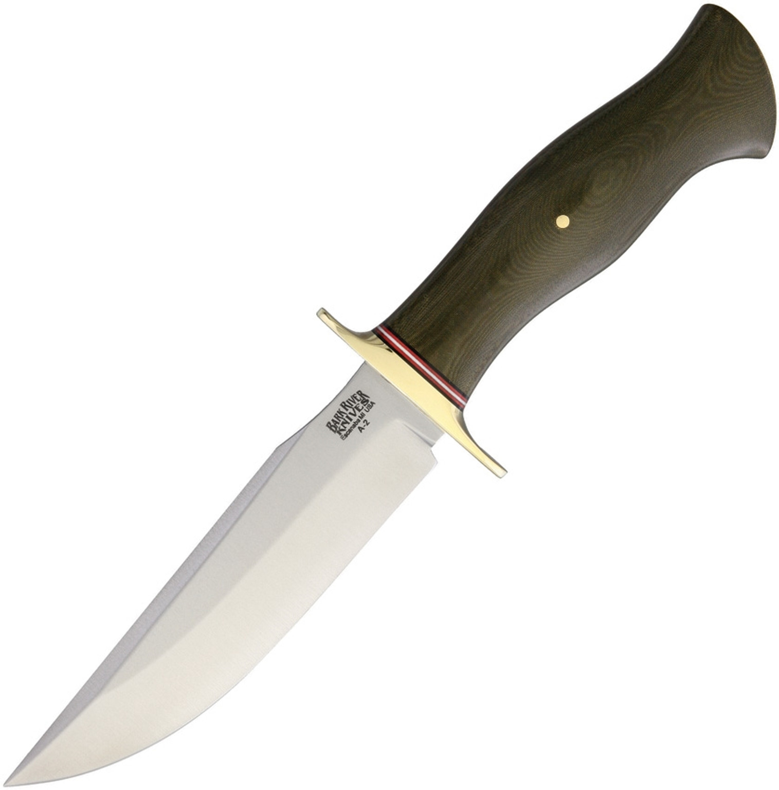 Bark River 9115MGC Vest Pocket Bowie C - Green Micarta