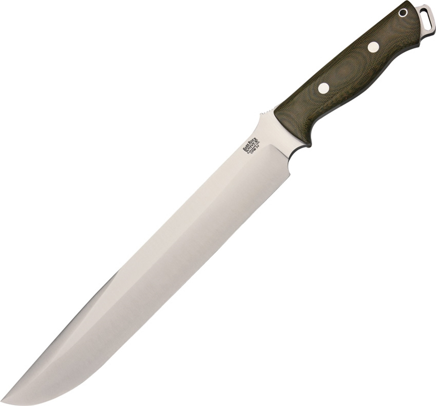 Bark River Bravo III CPM-3V 07321MGC - Green Canvas Micarta