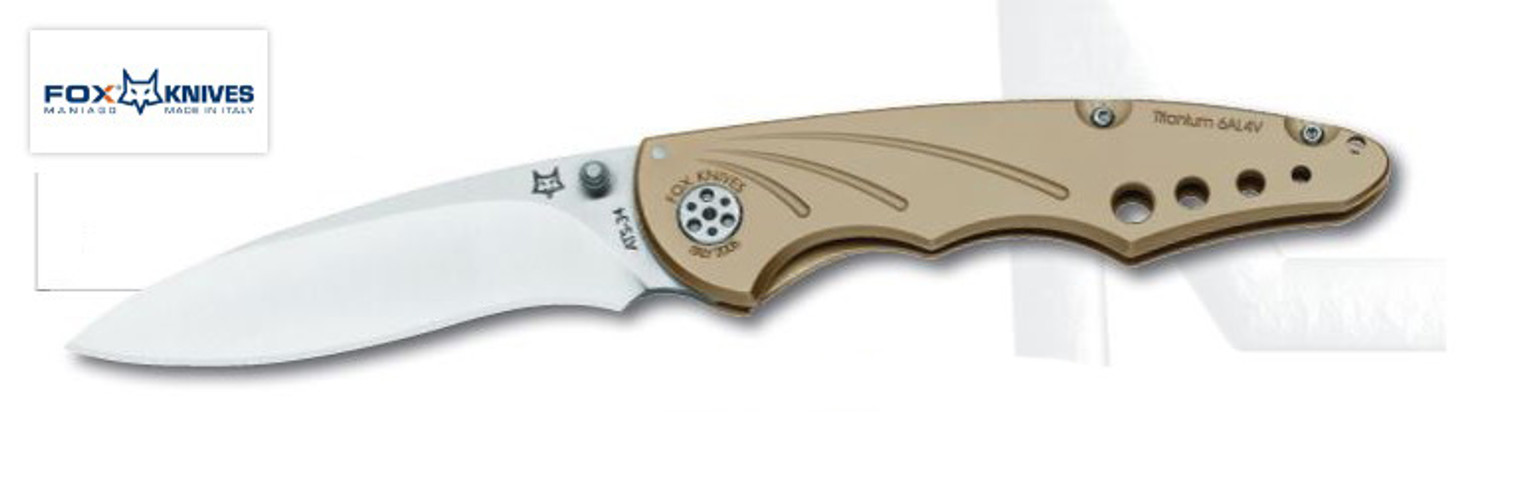 Fox Italy FX180B 180B ATS-34 Titanium Folding Knife