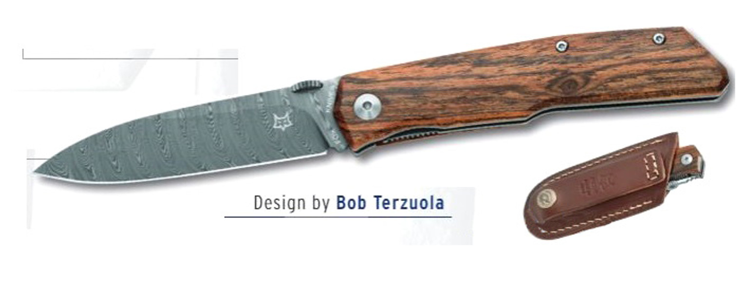 Fox Italy FX525DB Terzuola Bocote Damascus Folding Knife