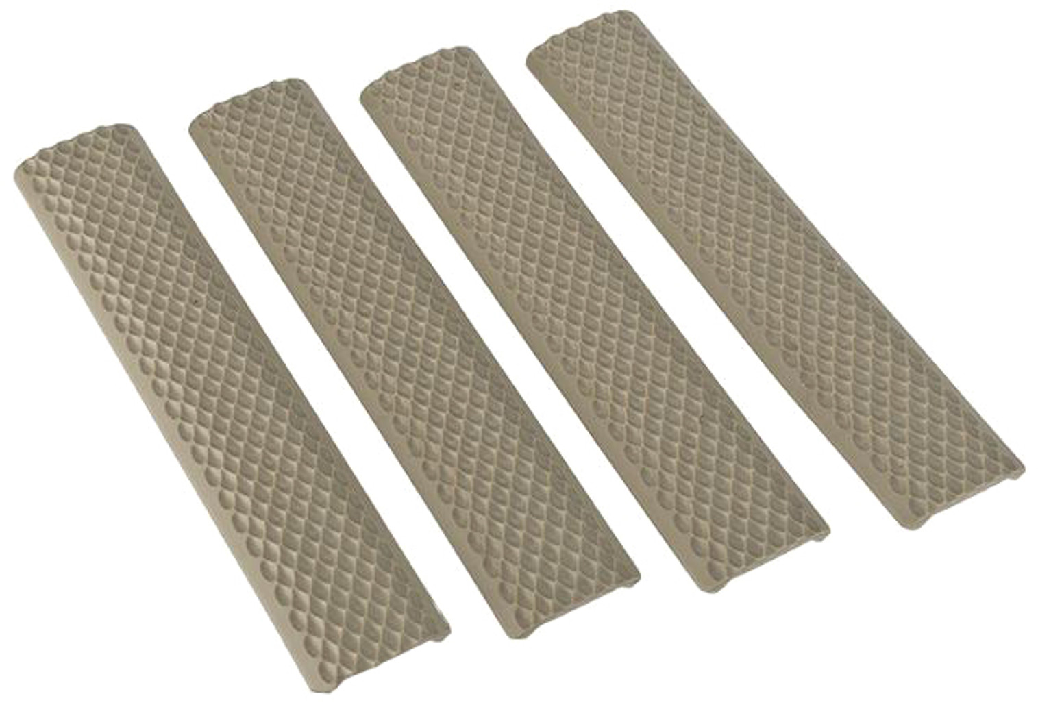 G&P Rubber "Golfball" Textured Keymod 6" Rail Covers - Set of 4(Color: Sand)