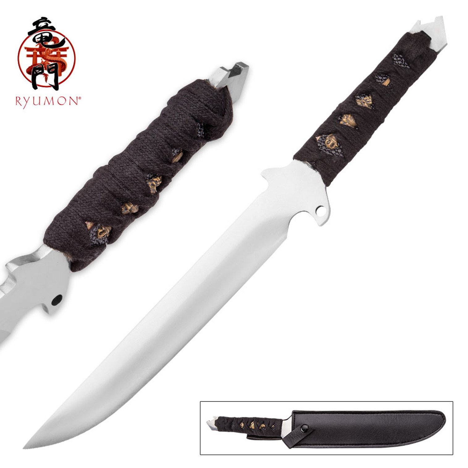 Ryumon Hand-Forged Full-Tang Short Samurai Sword – 14”