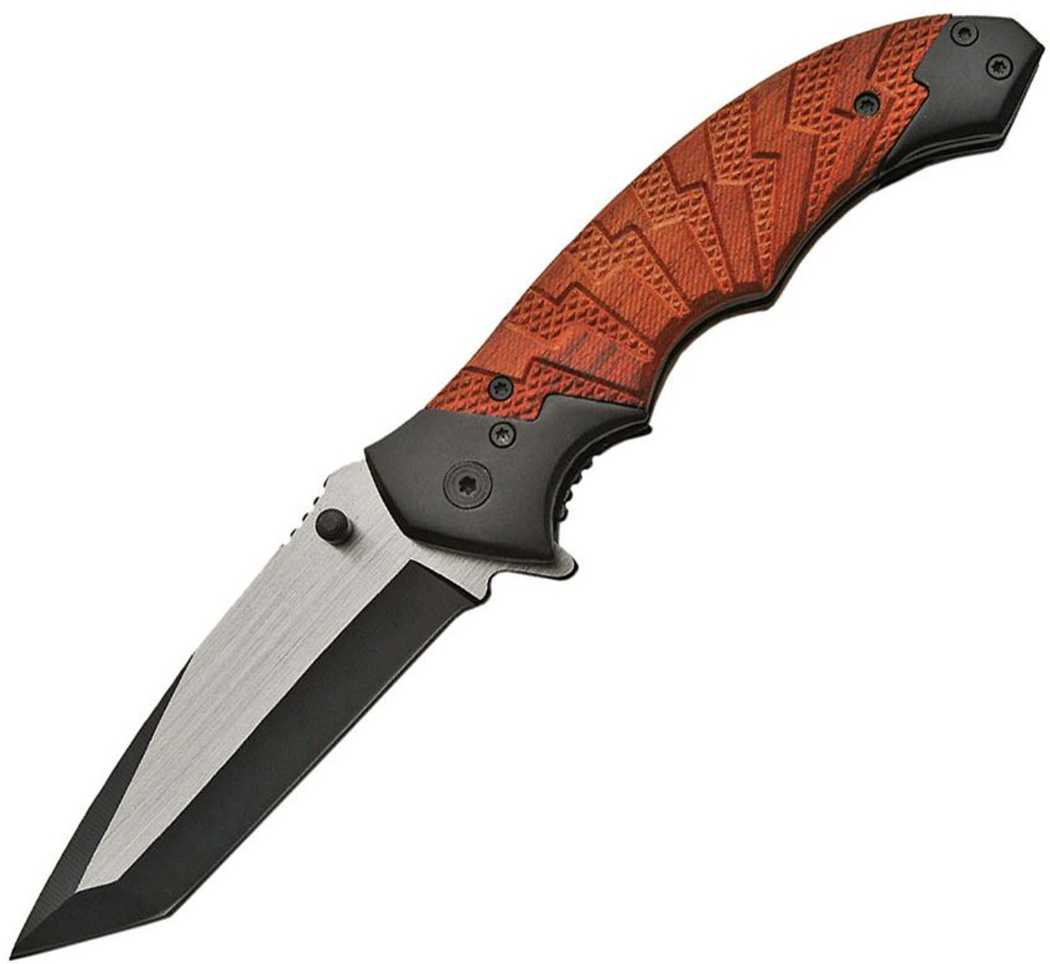 CNM Geometric Two-Tone Tanto Folder -Assisted Open