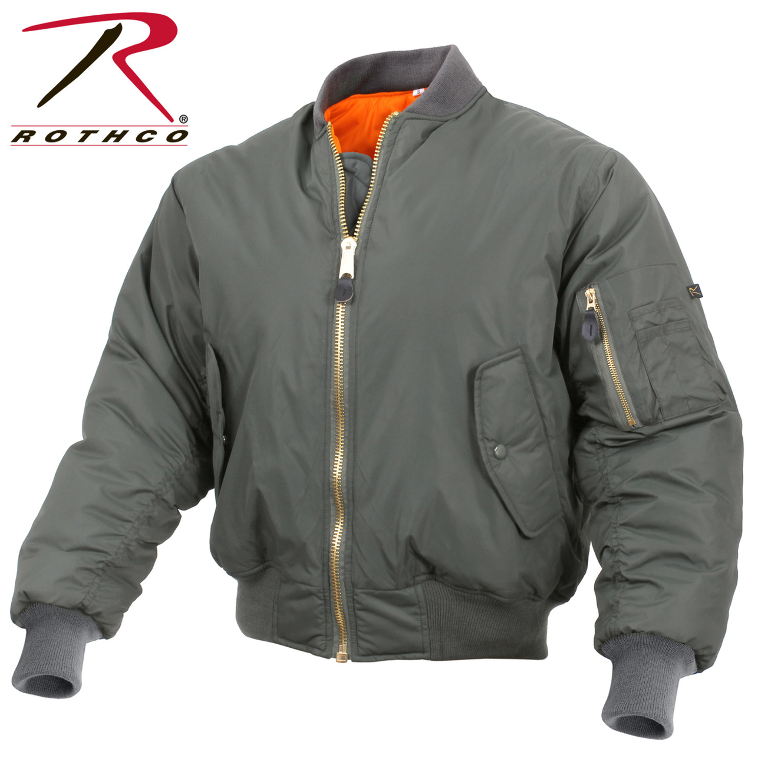 Rothco Enhanced Nylon MA-1 Flight Jacket - Sage