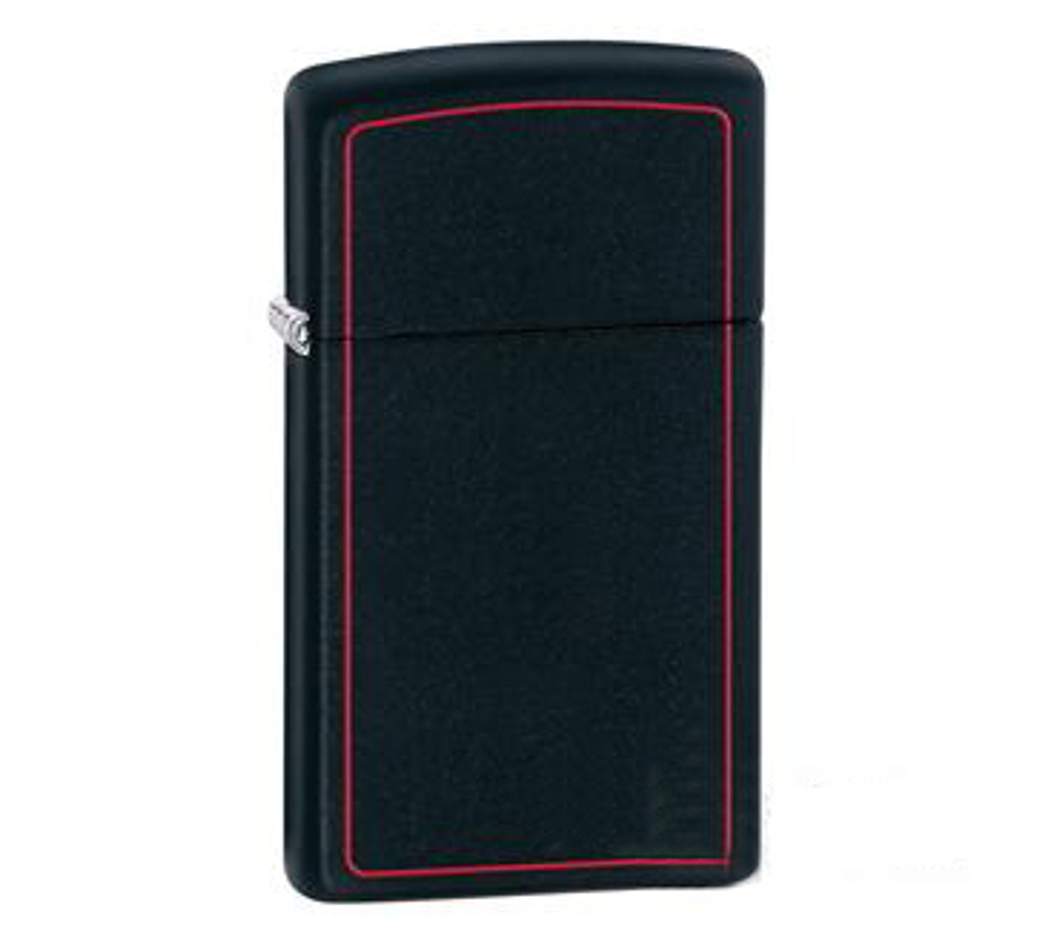 Zippo Slim Classic Lighter - Black & Red