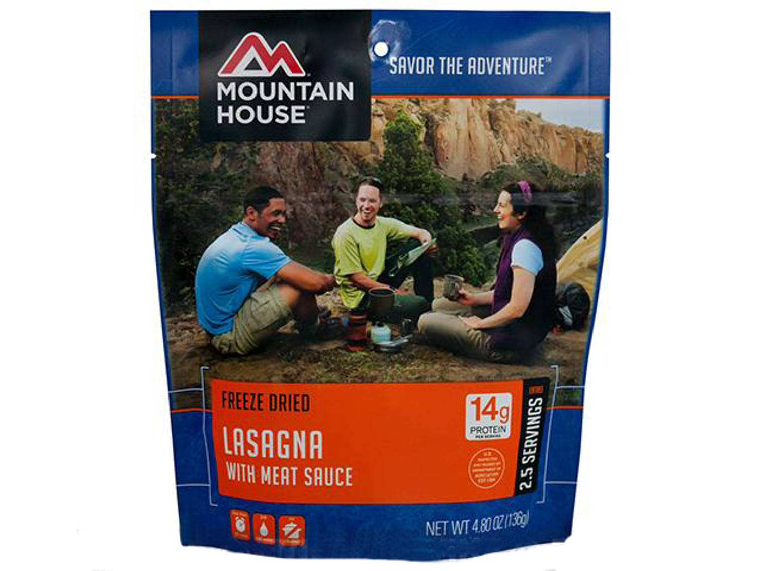 Mountain House Freeze Dried Camping Food (Menu: Lasagna with Meat Sauce / Entree)