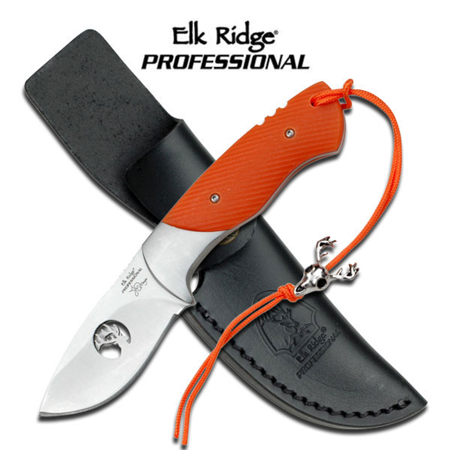 Elk Ridge EP004OR Professional Mini Fixed -Orange