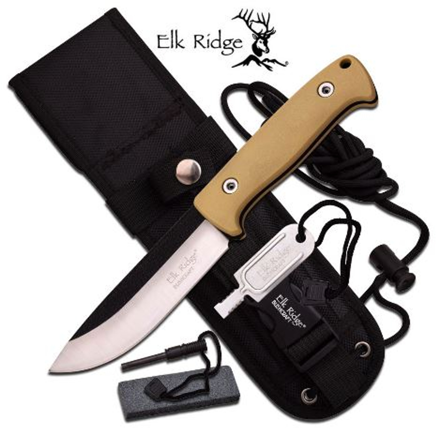 Elk Ridge ER555TN Fixed Blade w/Nylon Sheath