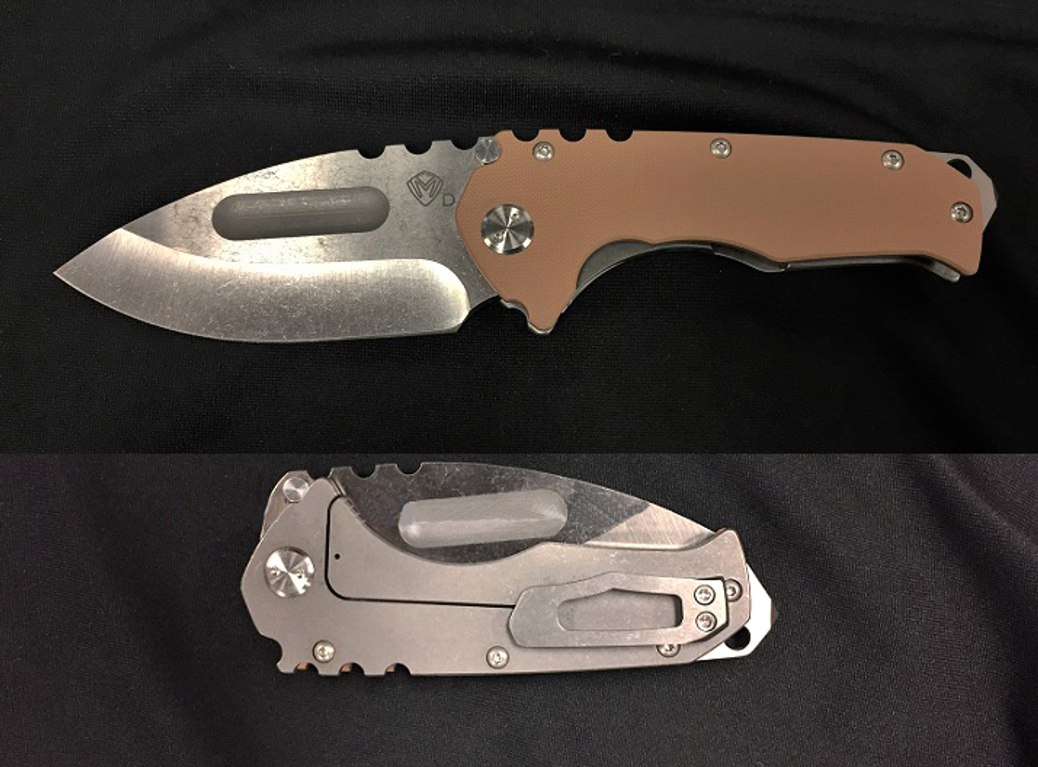 Medford Praetorian G Drop Point Tumble Finish - Coyote G10