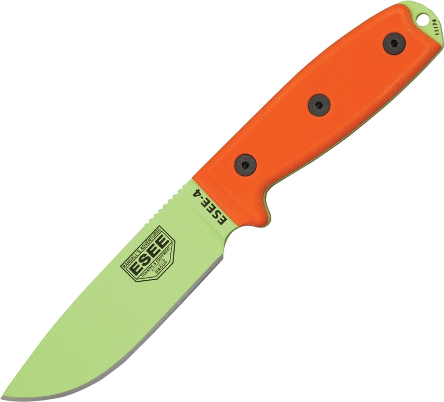 ESEE 4P-VG Venom Green Plain Edge, Black Molded Sheath