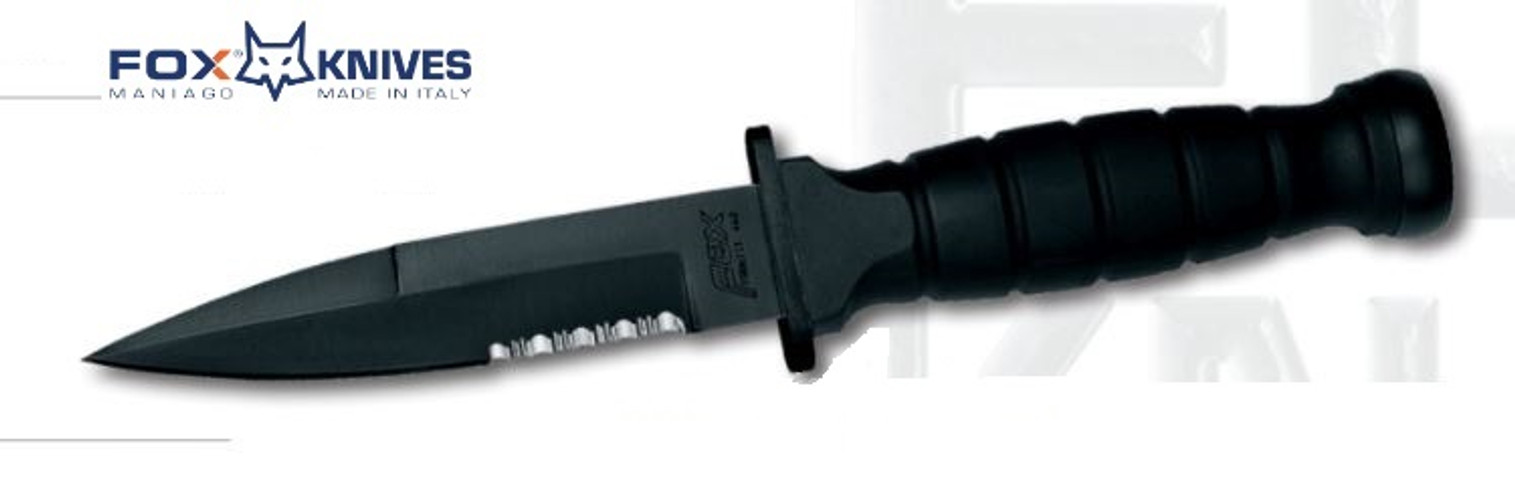 Fox Italy 1685T Tactical Dagger, 440C w/Cordura Sheath 02FX128