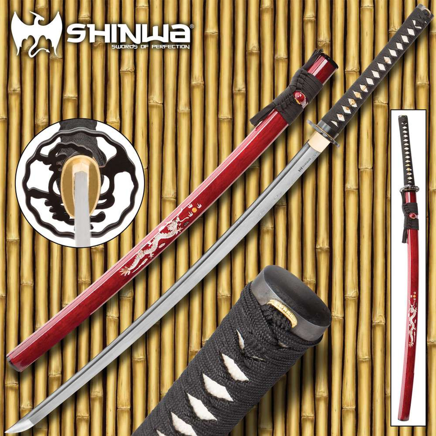 Shinwa Imperial Dragon Handmade Katana/Samurai Sword - Damascus