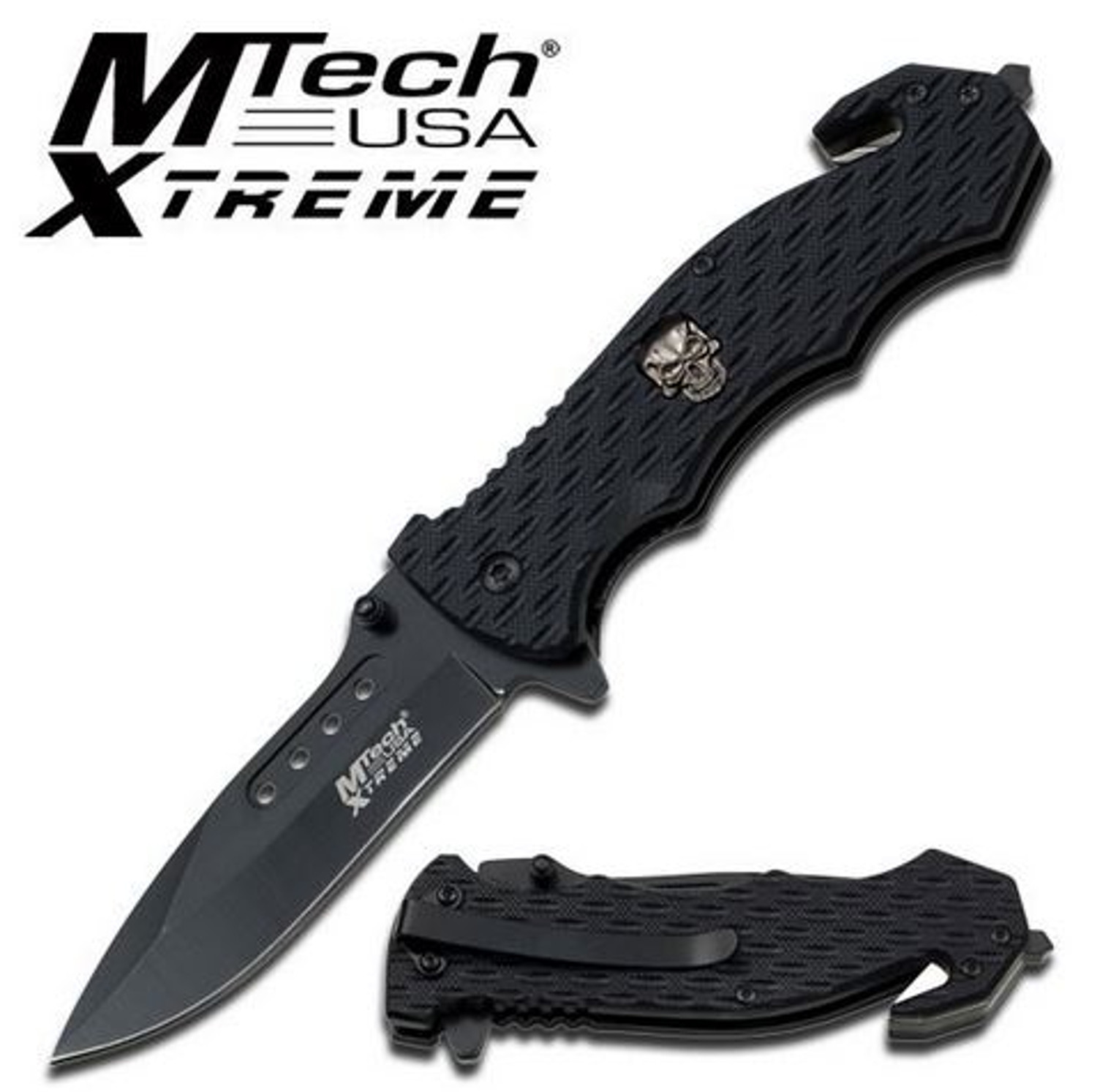 MTech Xtreme MX803BKP Skull Medallion Folder, Black