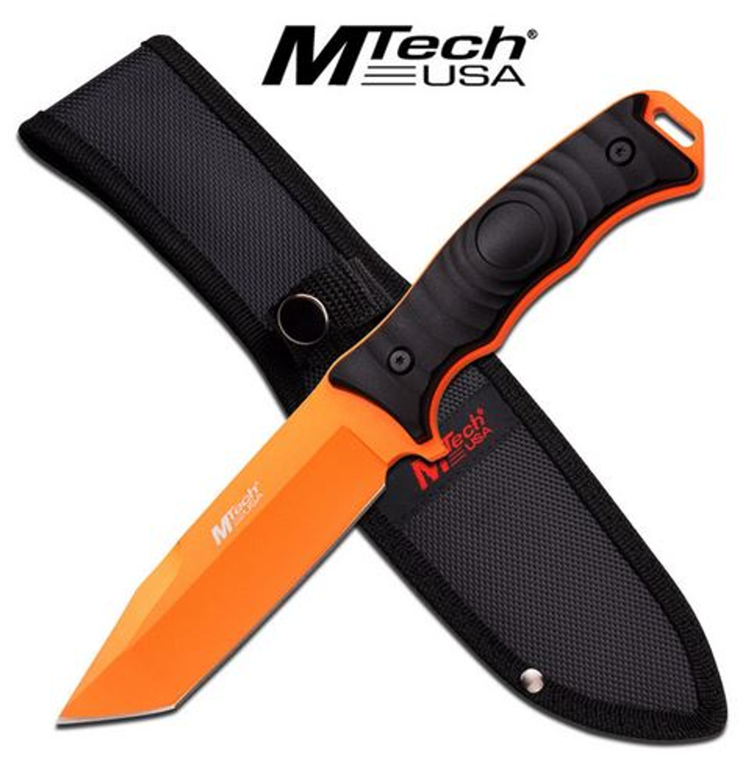 MTech 2070TO Fixed Blade 5" Tanto - Neon Orange