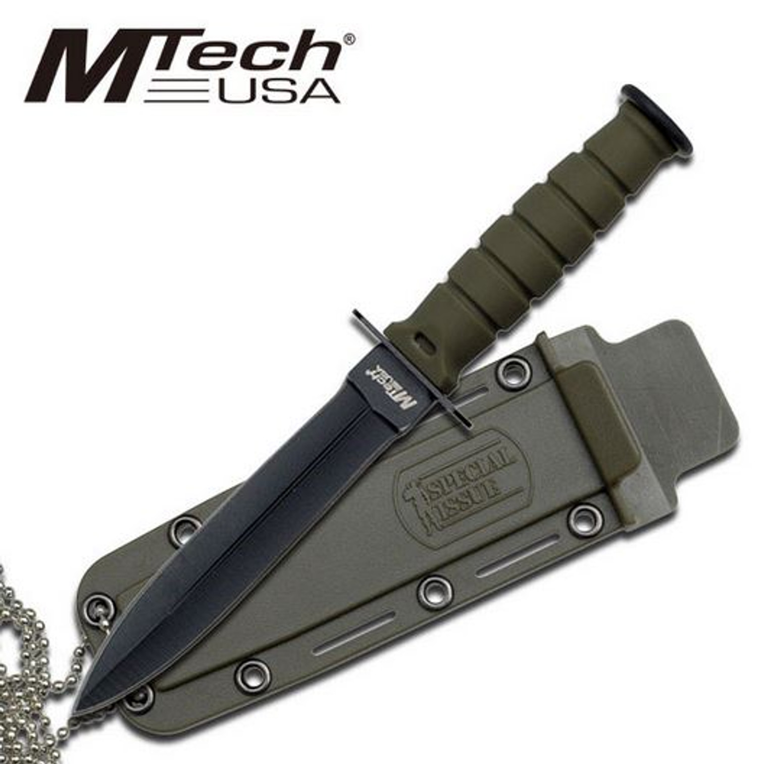 MTech 632DGN Mini 3.5" Spearpoint - OD Green