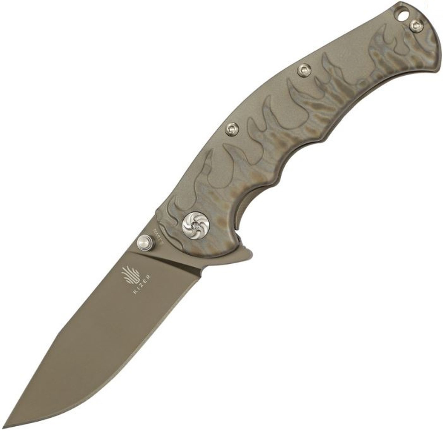 Kizer Knives Titanium Framelock, S35VN Folder Ki4447A2