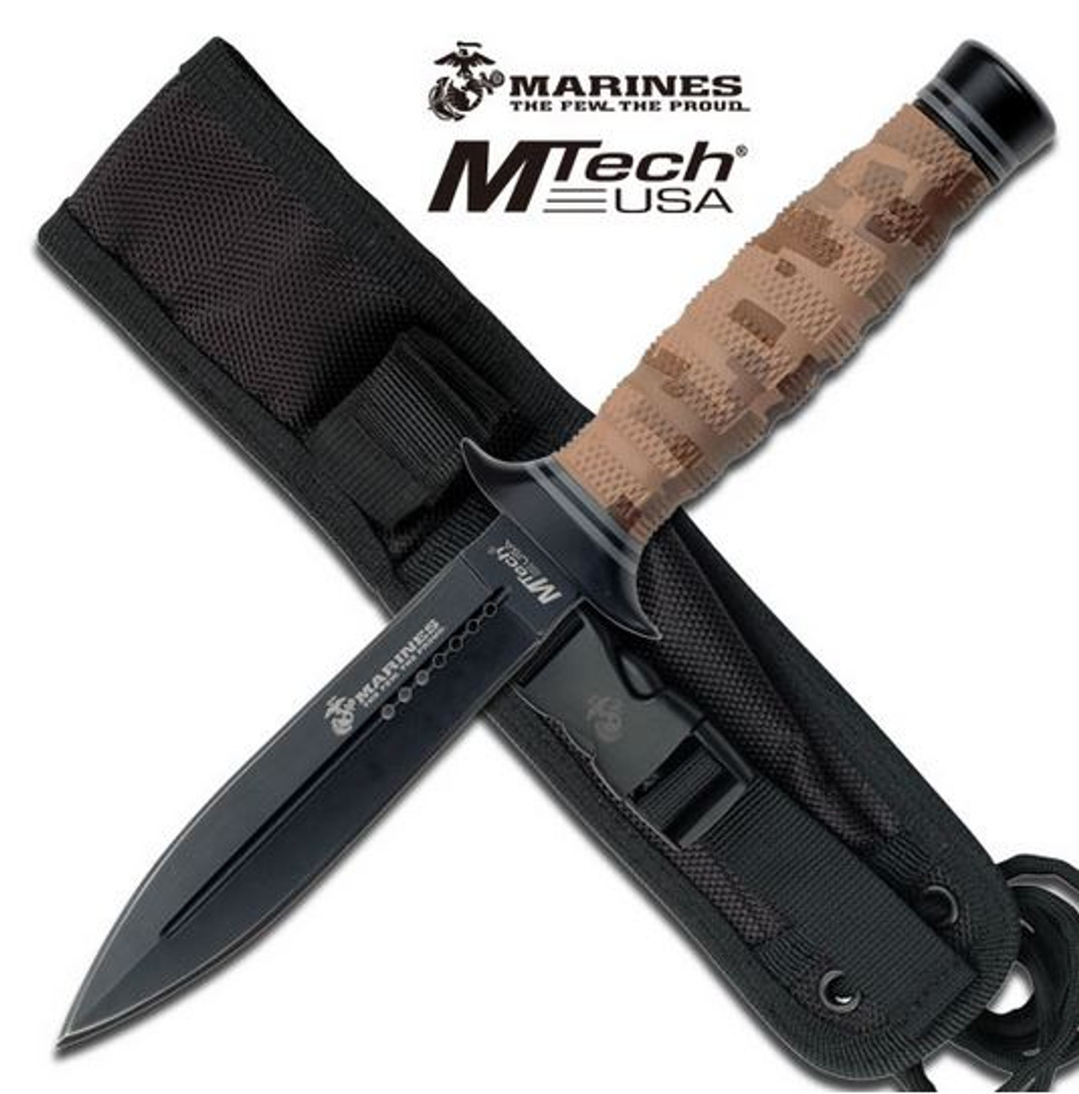 MTech M1025DM Marines Survival Knife - Desert