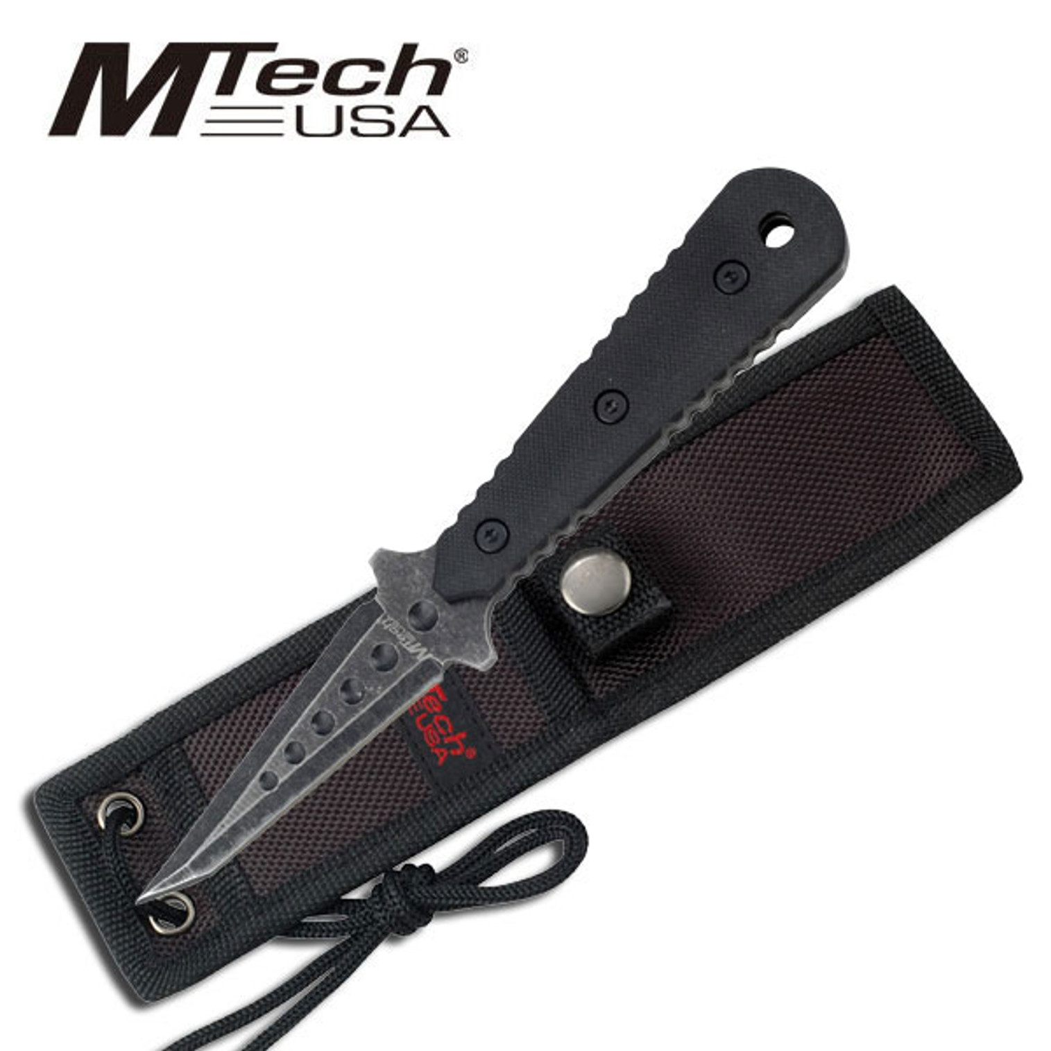 MTech MT2037BK Stonewashed Fixed Blade