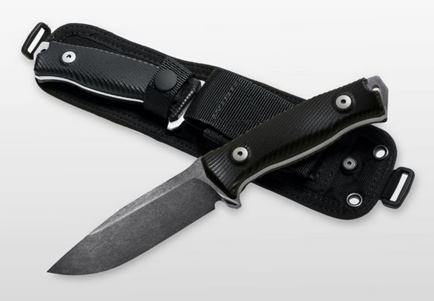 Lion Steel M5 G-10 Fixed Blade Black Stonewash w/ Cordura Sheath