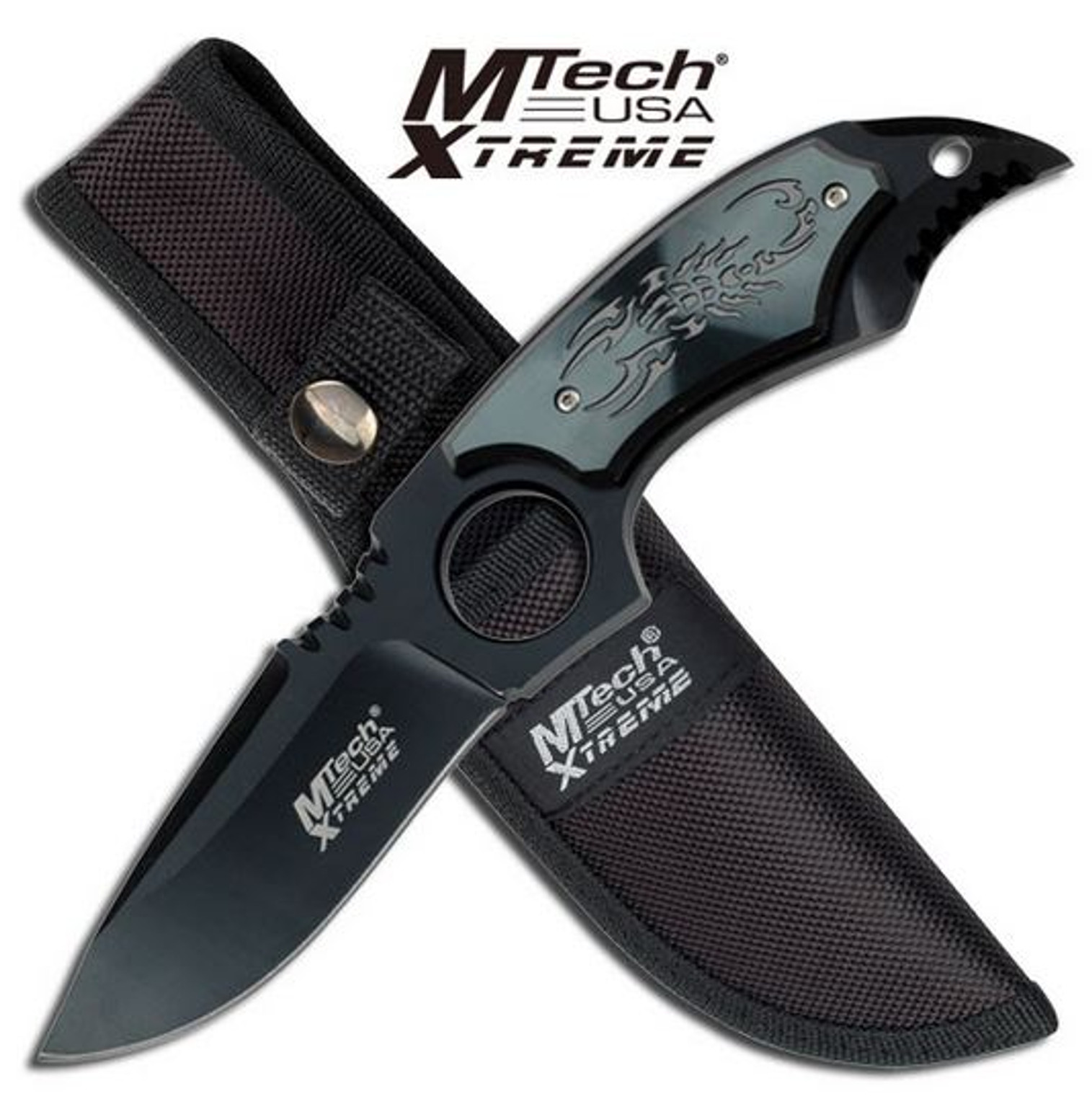 MTech Xtreme 8078BGY Green Scorpion Fixed Blade