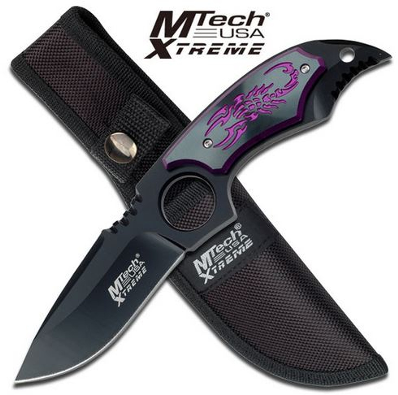 MTech Xtreme 8078BPE Purple Scorpion Fixed Blade