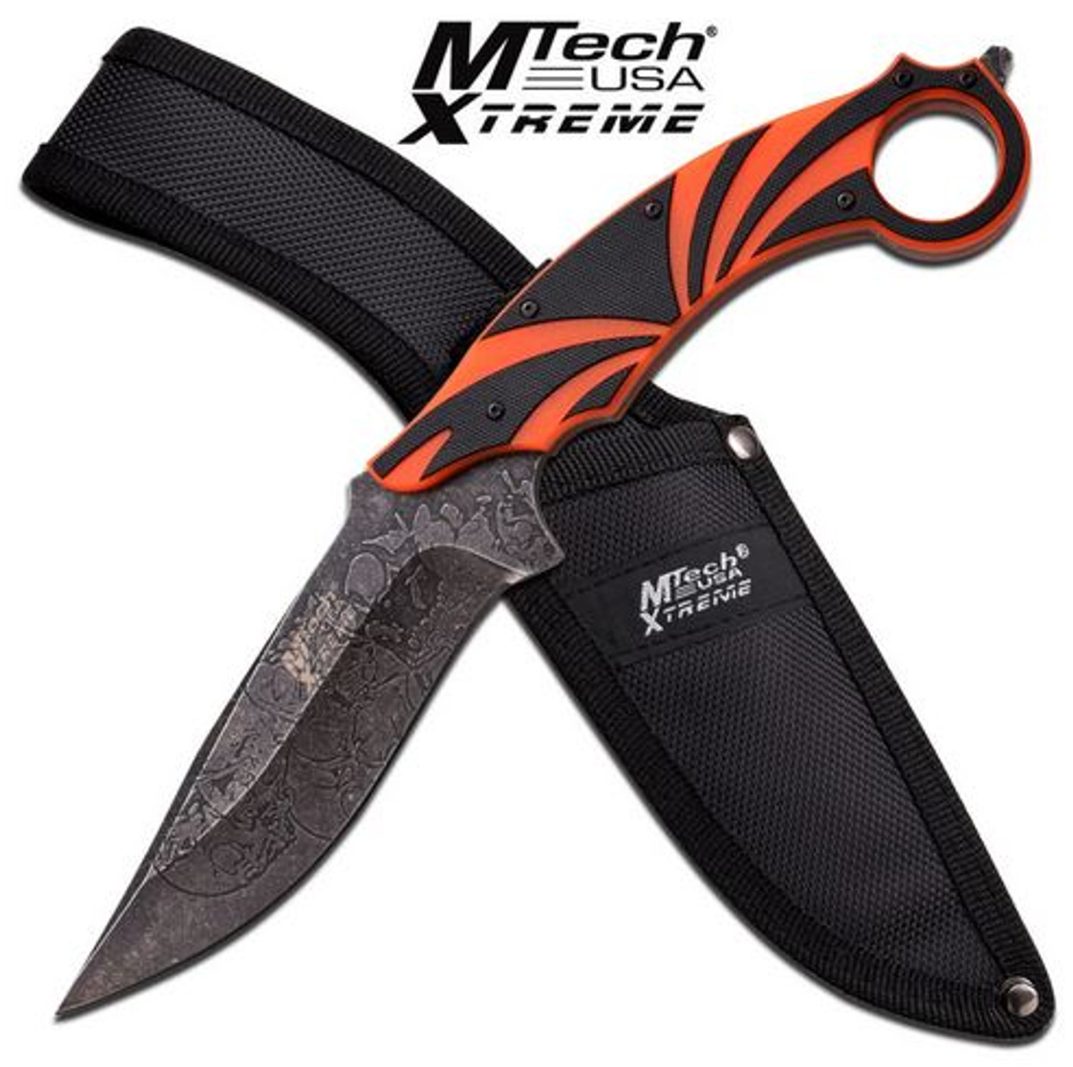 MTech Xtreme 8138OR Ringed 5" Fixed Blade Orange