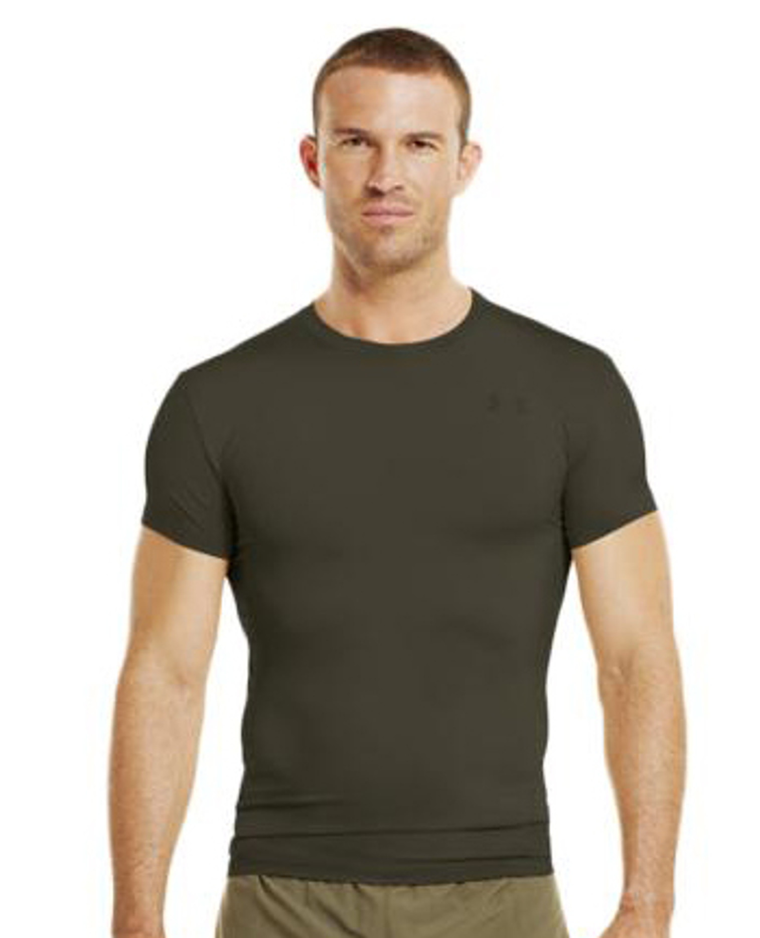 Under Armour Men's Tactical Heatgear® Compression Short Sleeve T-Shirt - Marine OD Green (X-Large)
