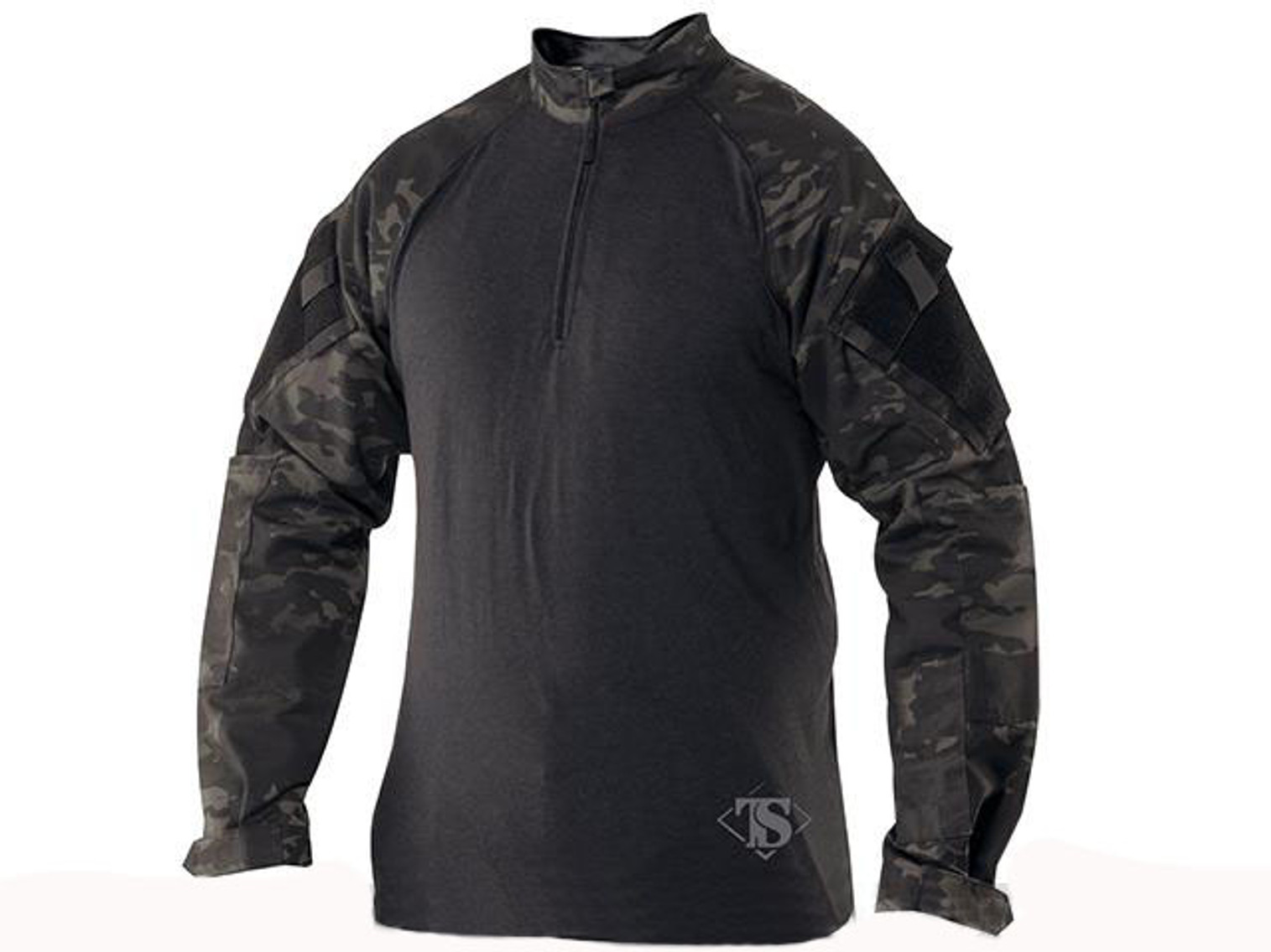 Tru-Spec Tactical Response Uniform 1/4 Zip Combat Shirt - Multicam Black (Size: Small)