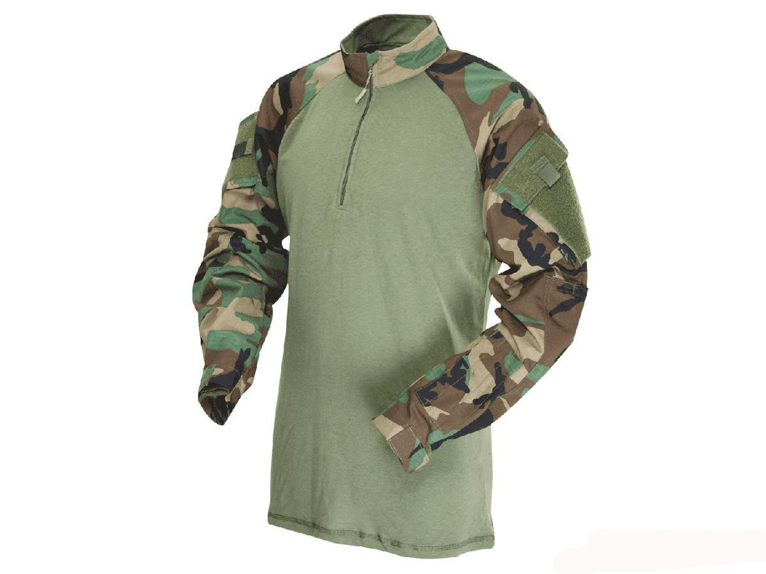 Tru-Spec Tactical Response Uniform 1/4 Zip Combat Shirt - Woodland (Size: Small)