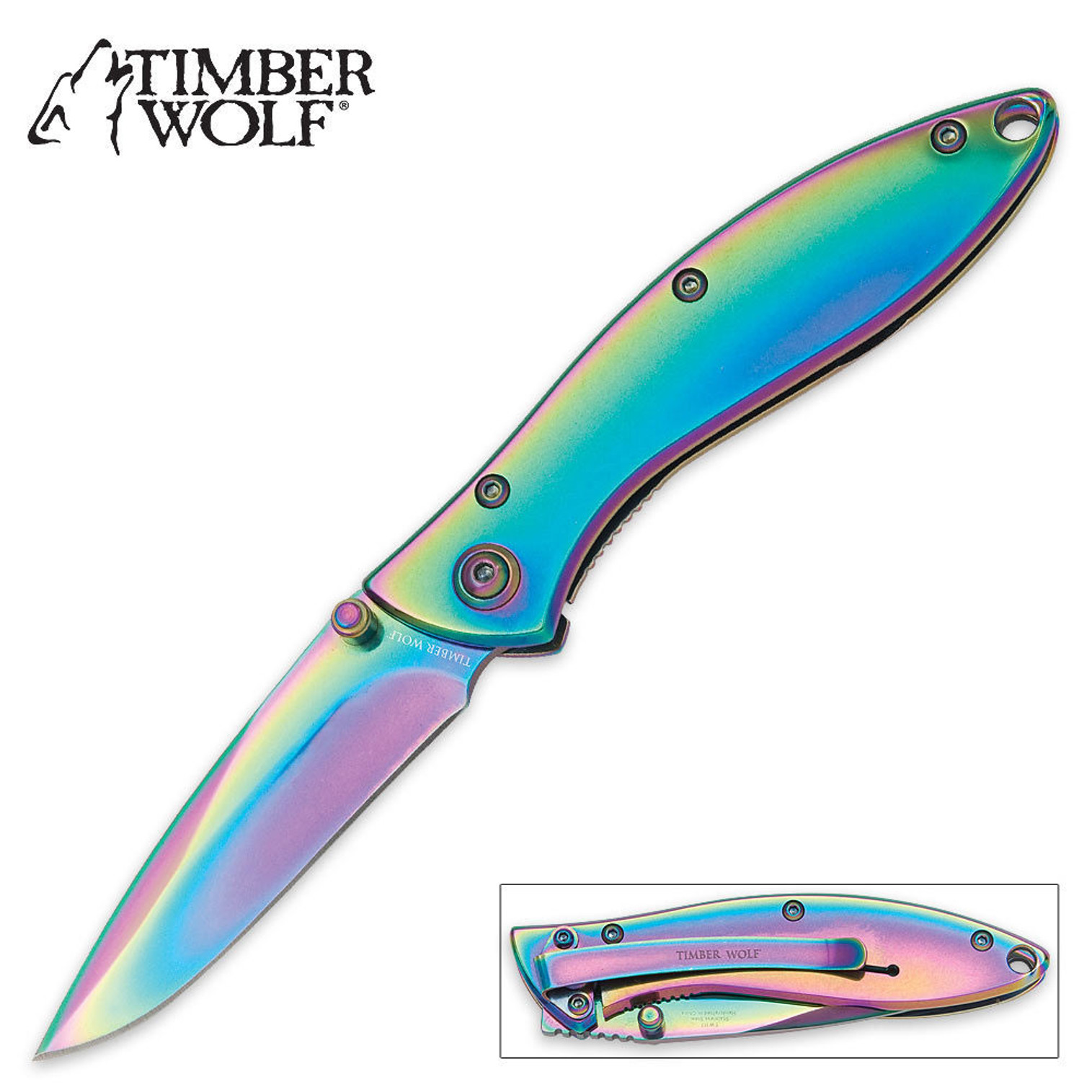 Timber Wolf Ti-Coated Rainbow Folder