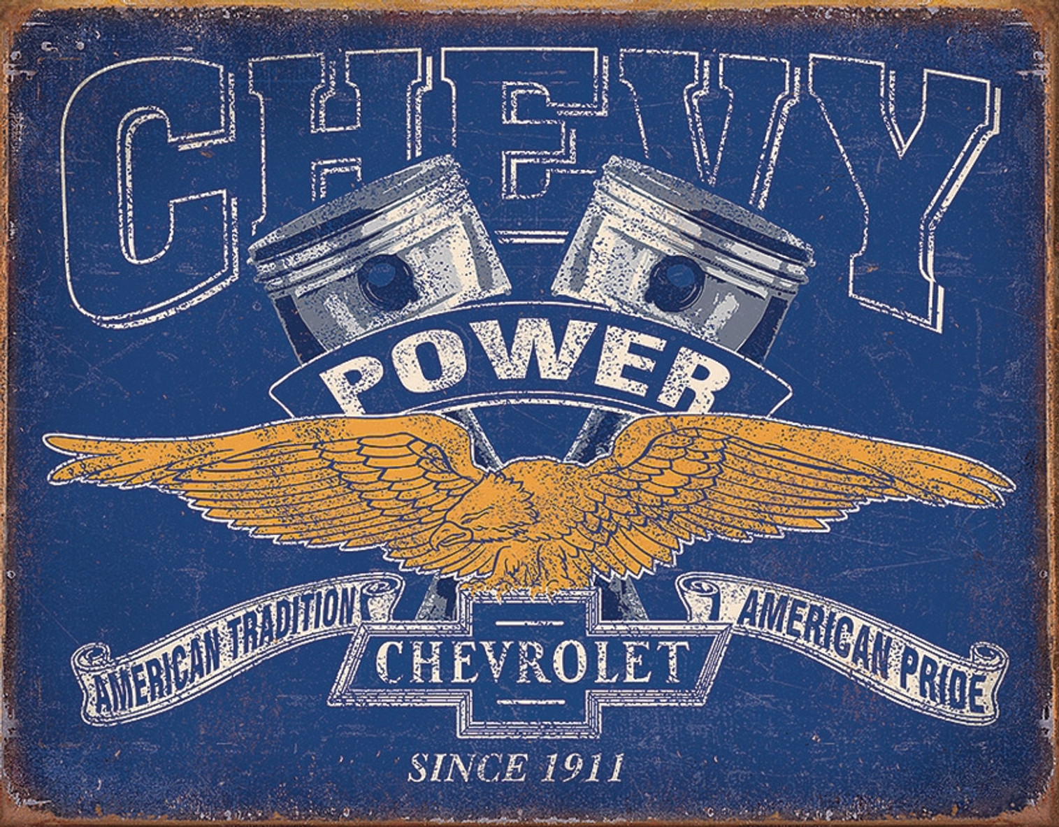 Tin Sign 2199 Chevy Power Vintage