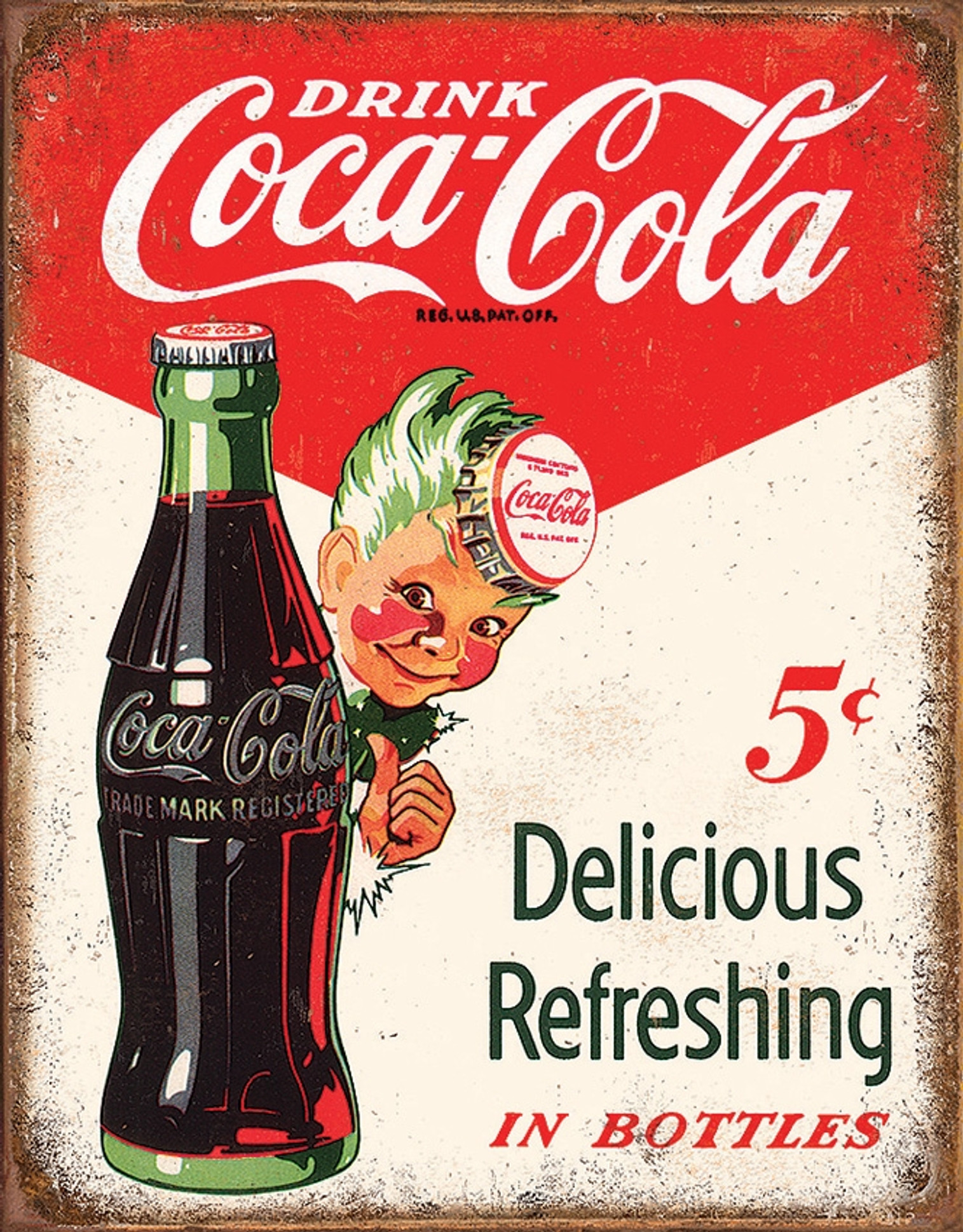 Tin Sign 2168 Coca-Cola Retro Ad
