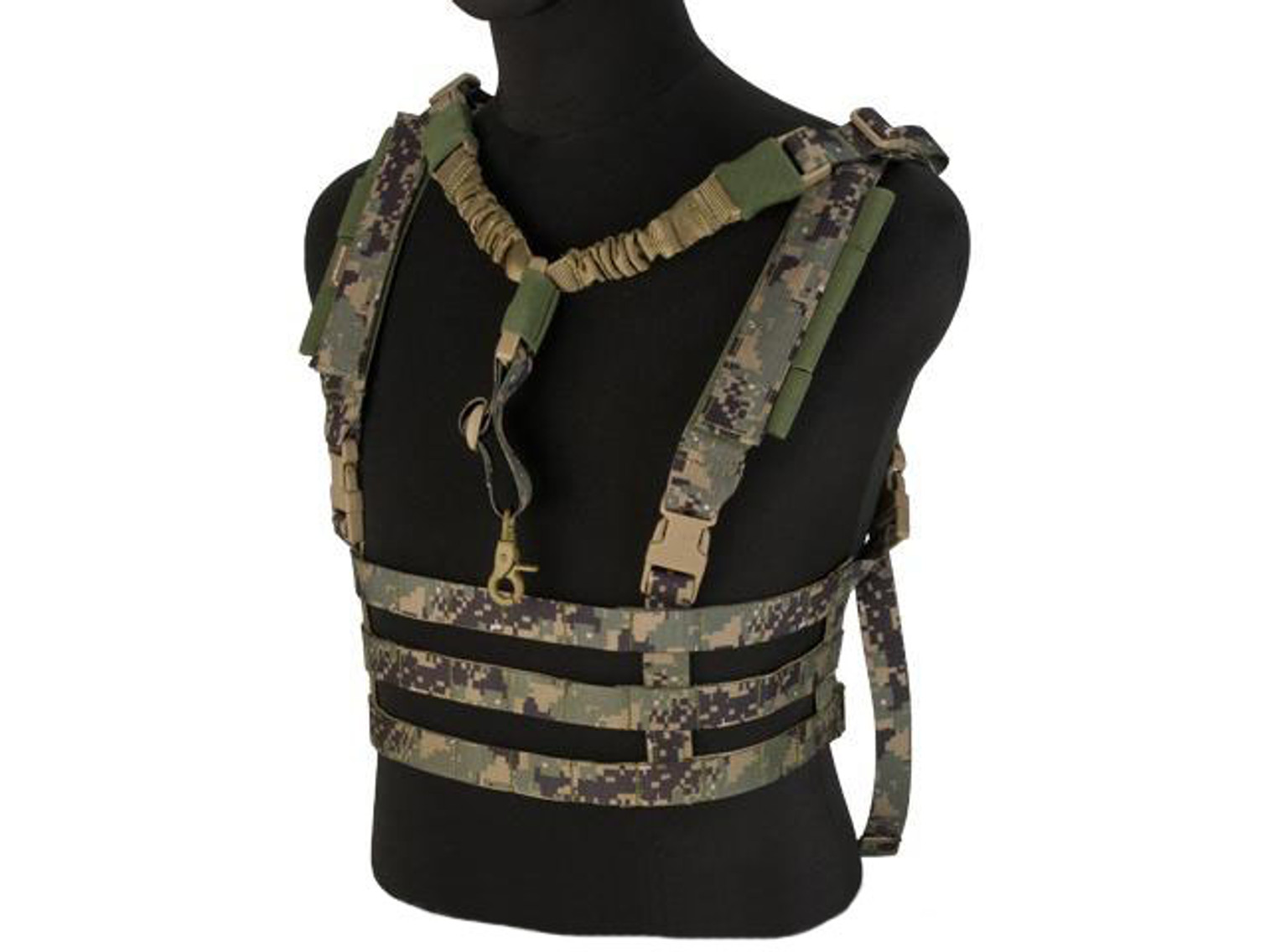 Avengers Tactical Low Profile MOLLE Chest Rig System - Digital Woodland