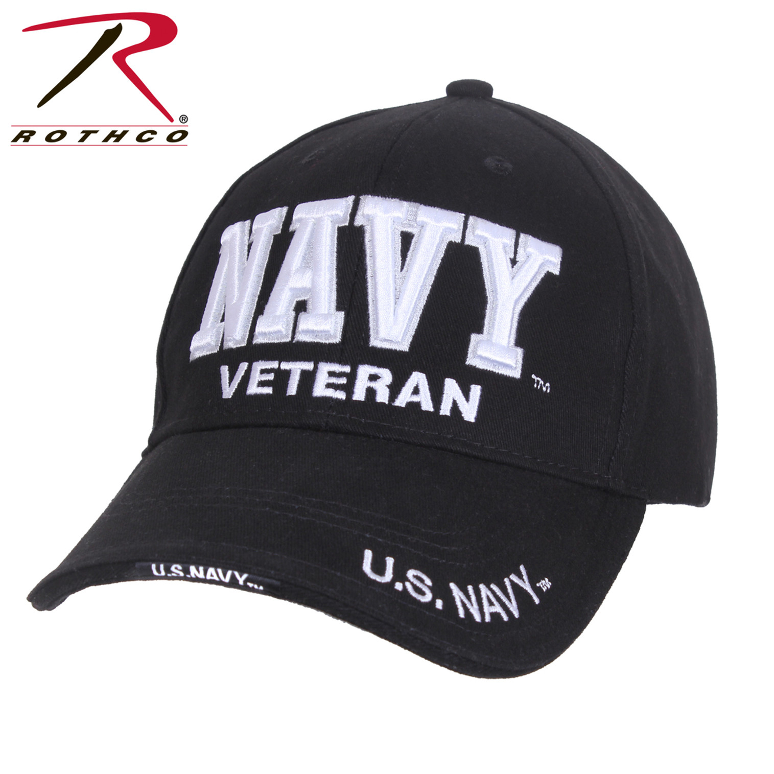 Rothco Deluxe Low Profile Military Branch Veteran Cap - Navy