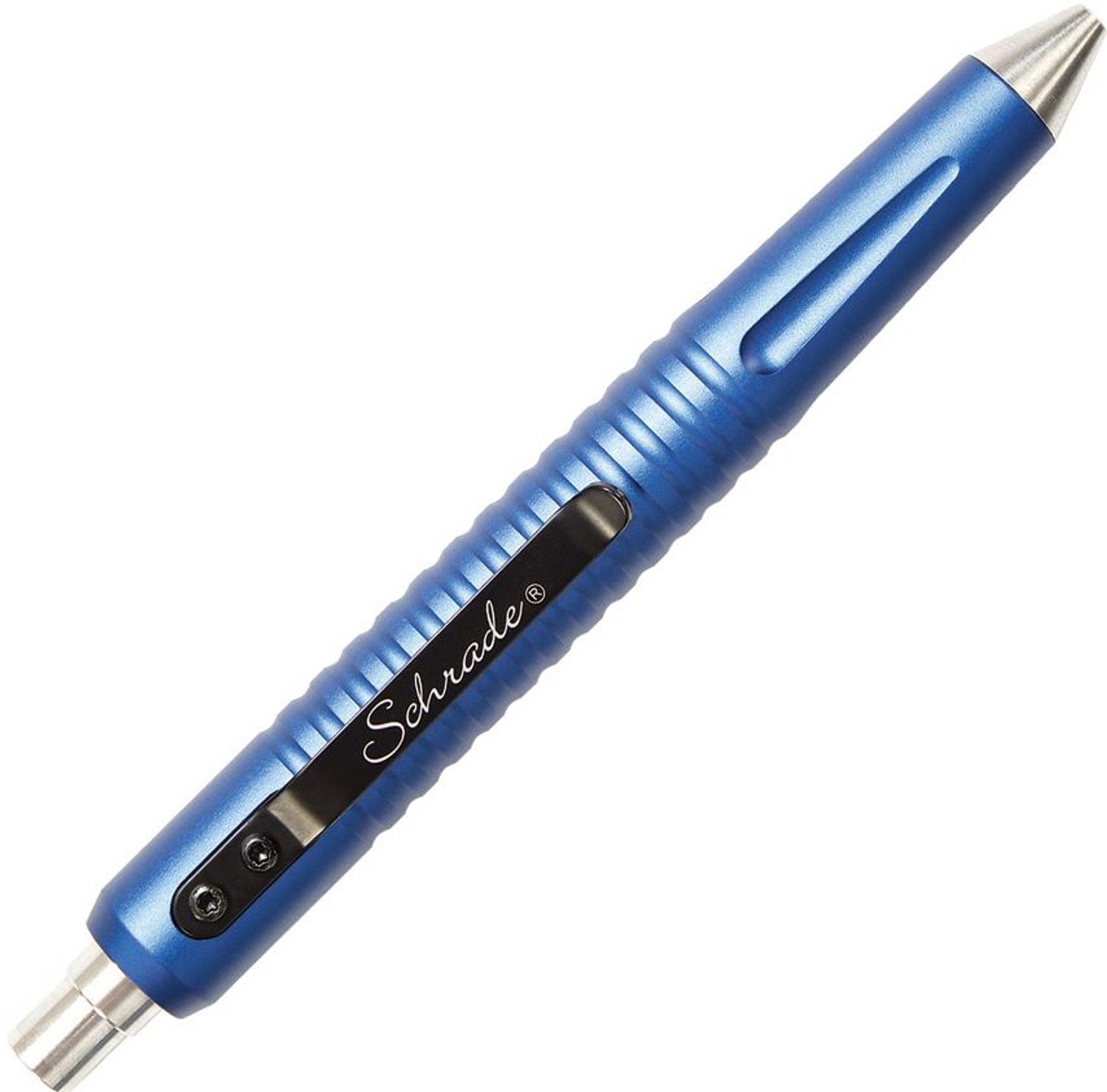 Schrade PEN9BL Push Button Pen - Grooved Blue