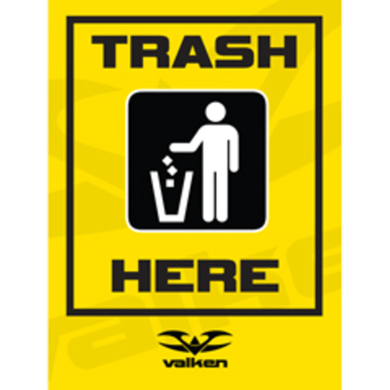 Valken Paintball Field Sign - Trash Here