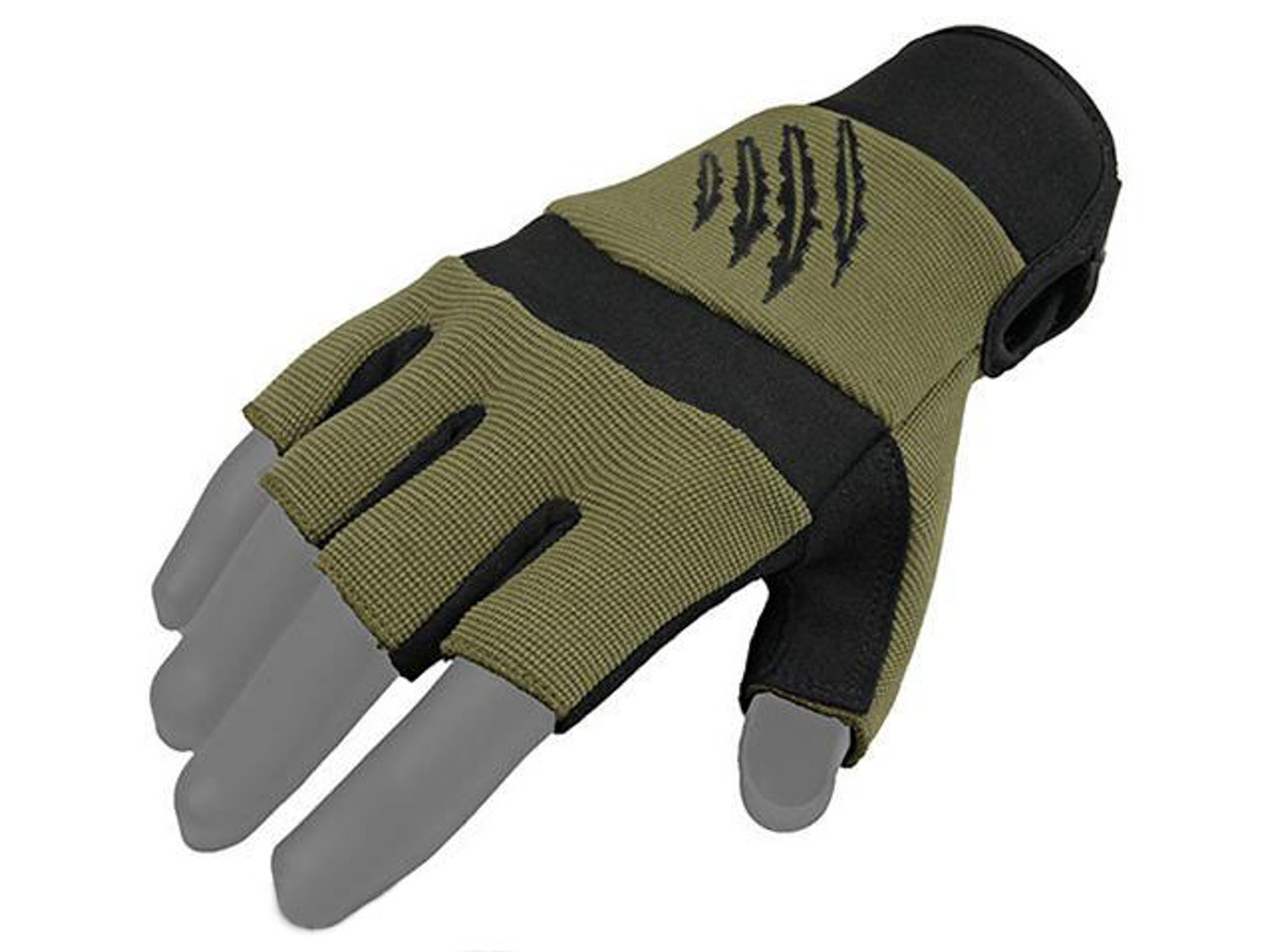 Armored Claw Shooters Cut Tactical Glove - OD Green (Size: Large)