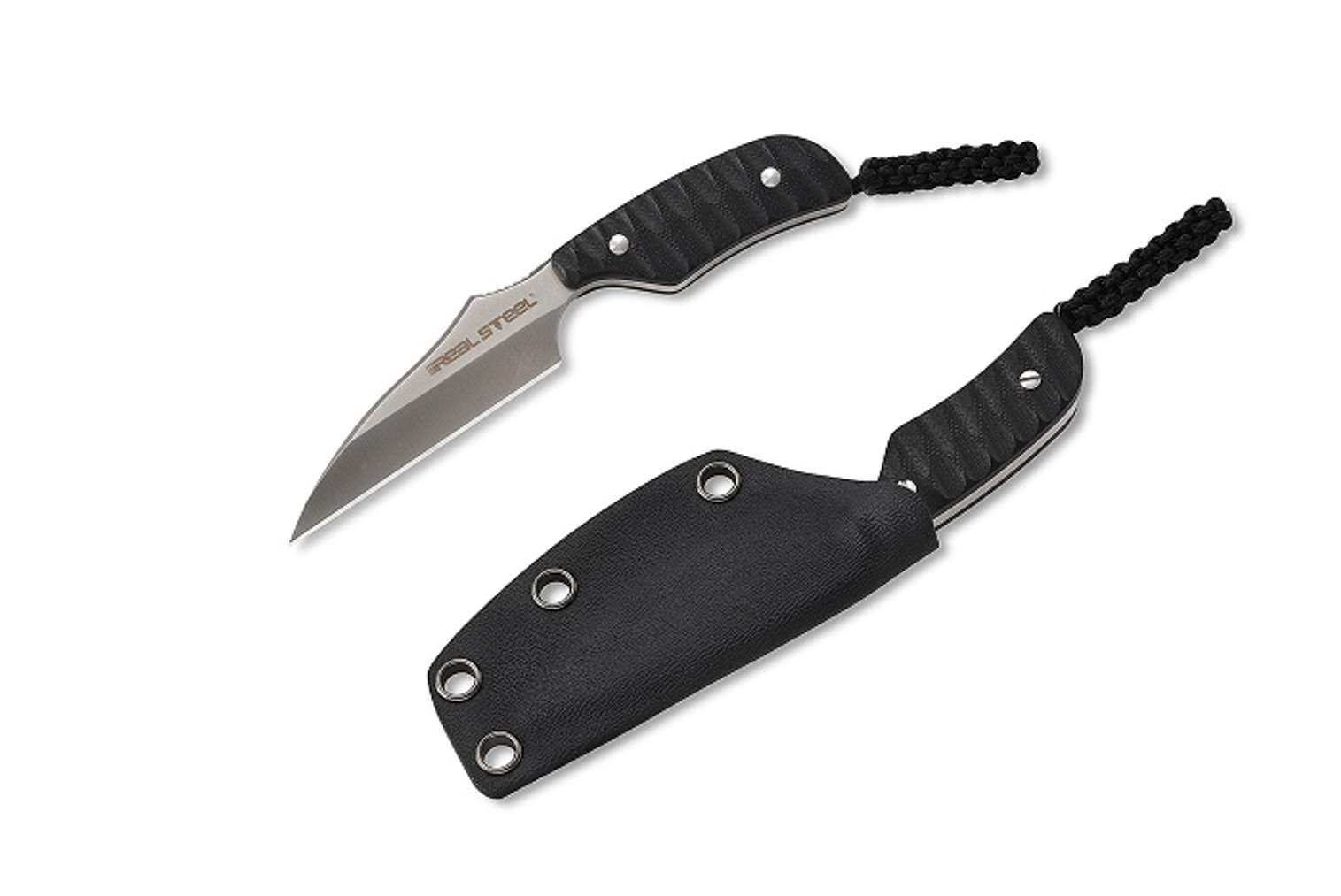 Real Steel 3121 Mini 130B Neck Knife D2 Tool Steel - Black