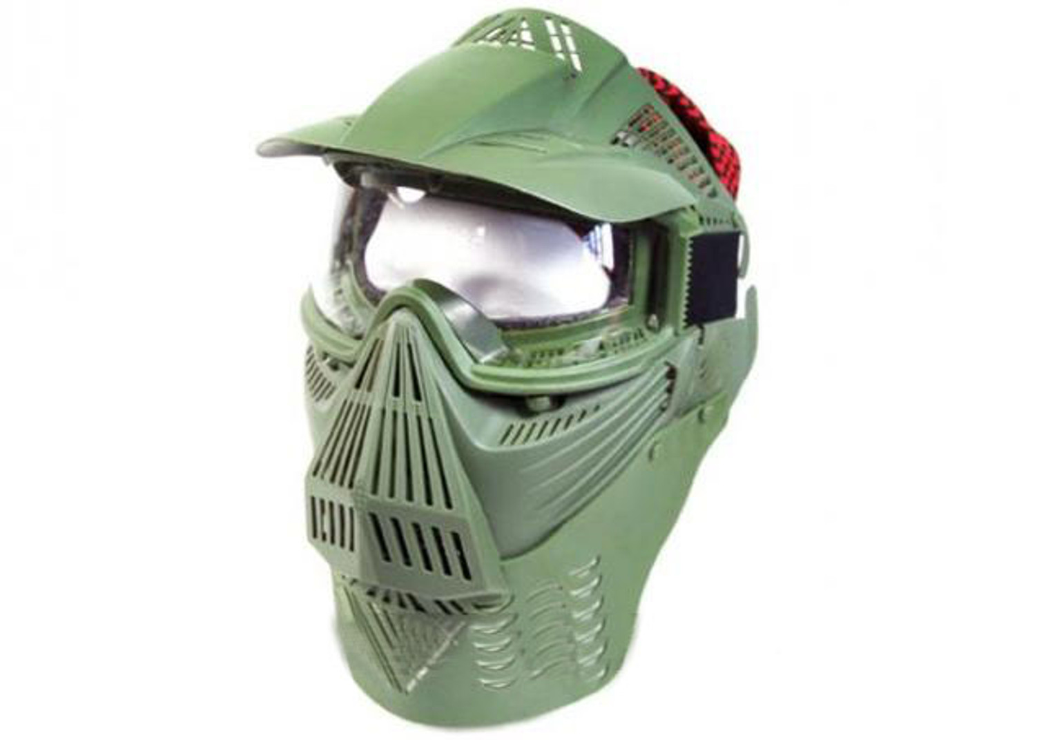 Transformer Modular Airsoft / Paintball Mask w/ Visor & Neck Guard - OD Green