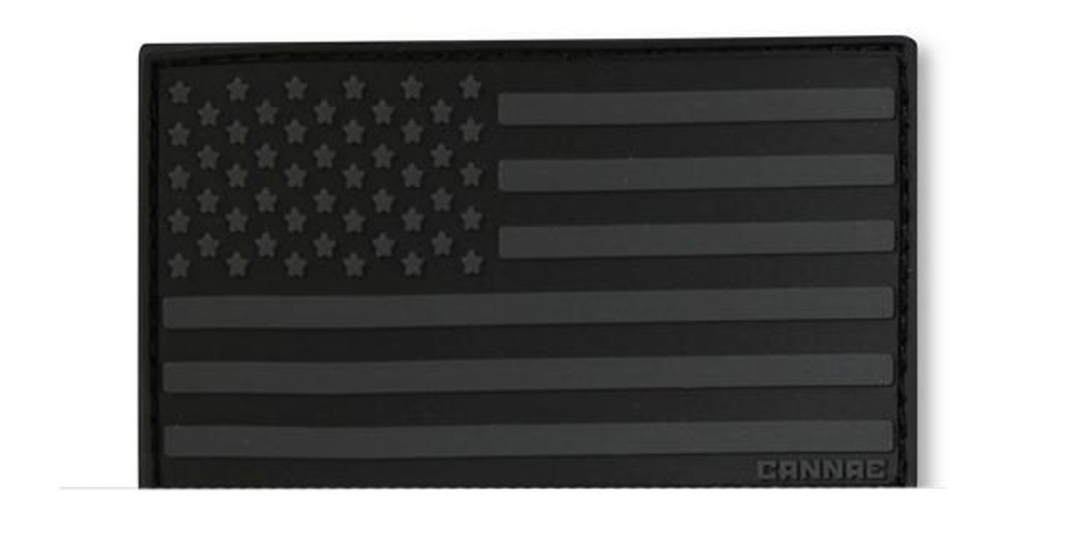 Cannae USA PVC Flag Patch - Black