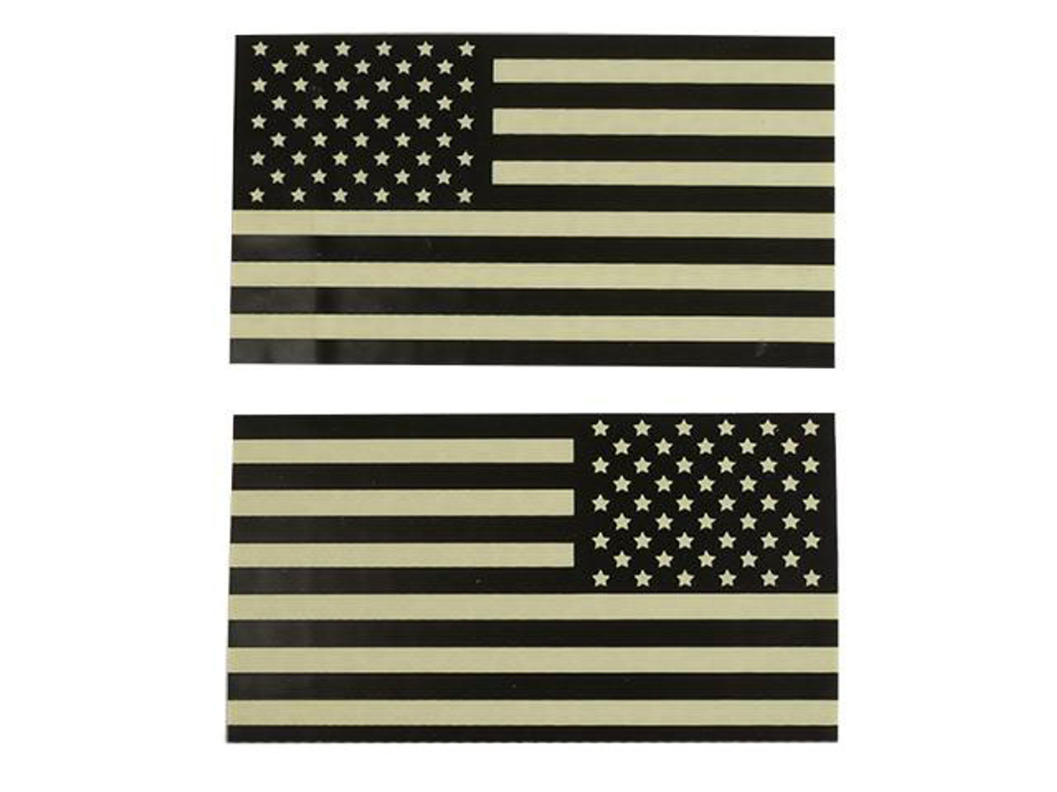Matrix IR Reflective United States PVC Flag Patch Set (Black and White)